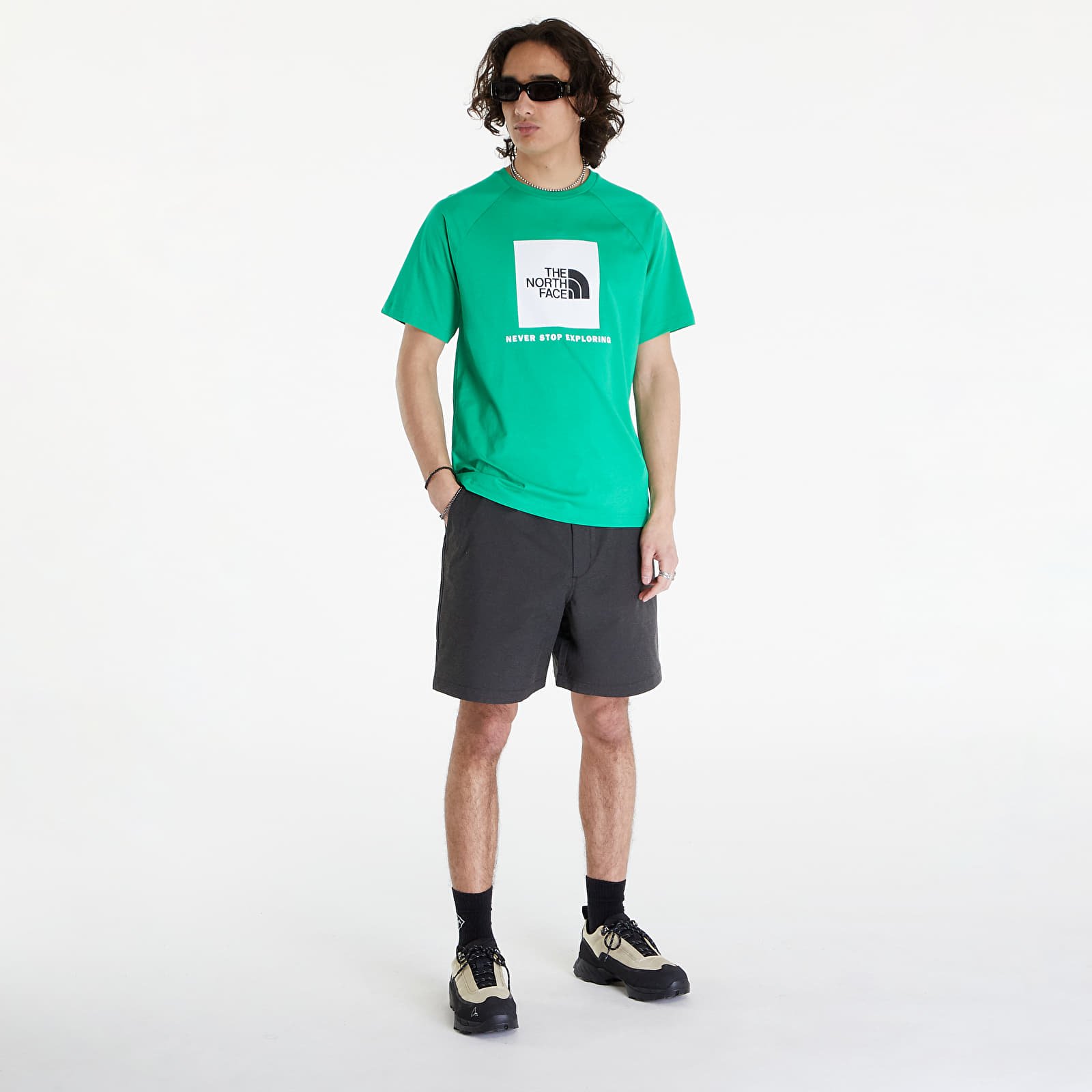 Koszulki The North Face S/S Raglan Redbox Tee Optic Emerald