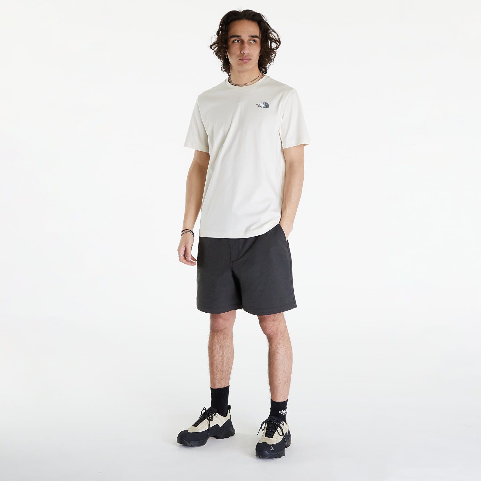 Koszulki The North Face S/S Redbox Tee White Dune/ Blue