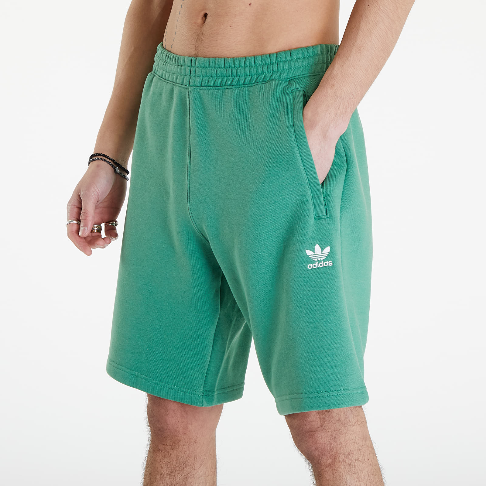 Adidas originals 3 stripe shorts green shop