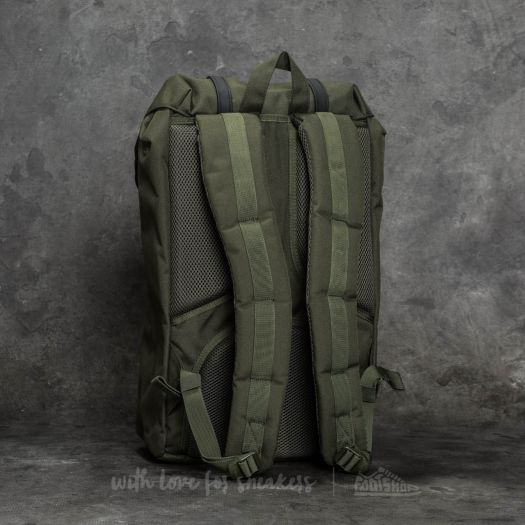 herschel backpack forest night black Herschel Supply Co. Little America Backpack Forest Night/ Black Rubber/  White