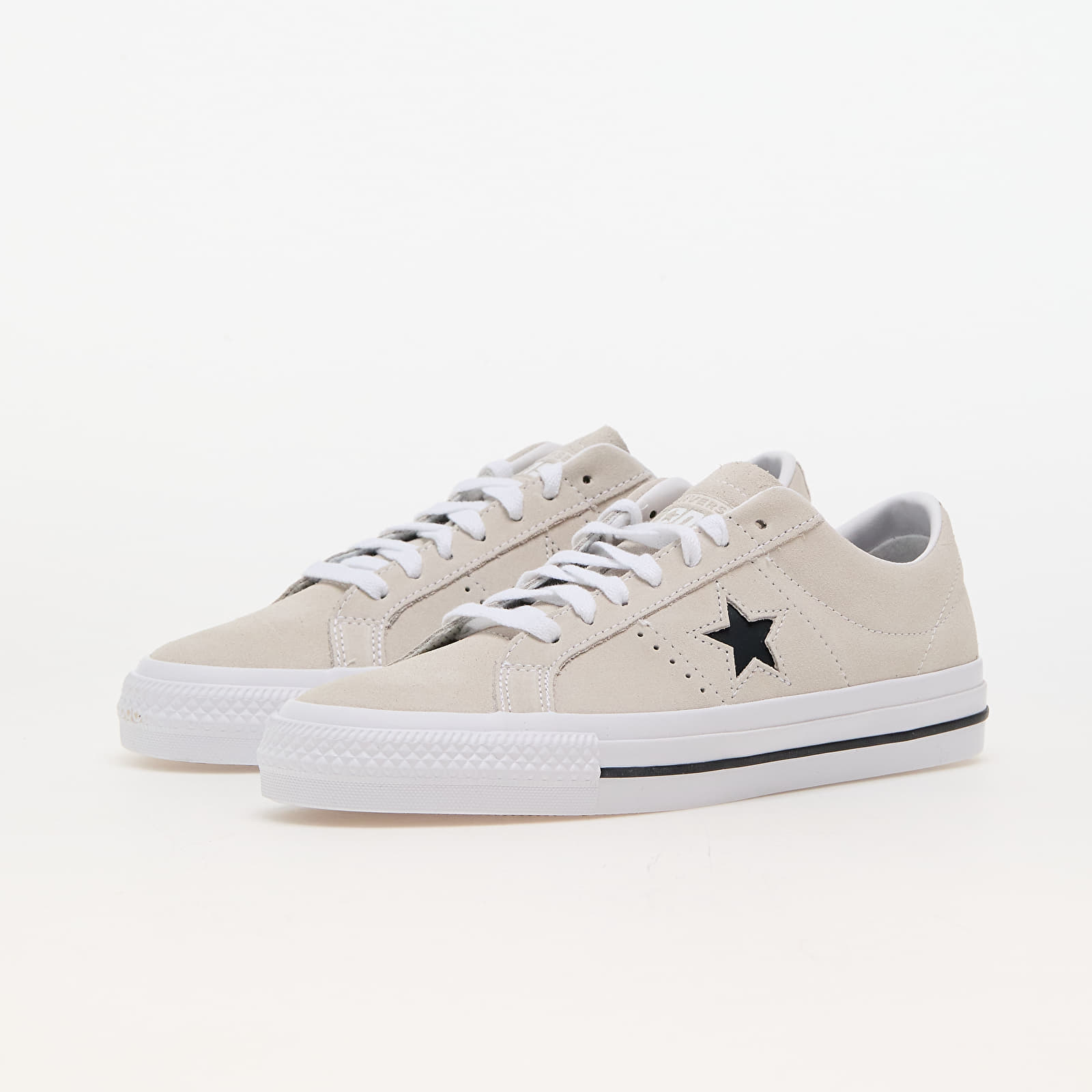 Herren Sneaker und Schuhe Converse One Star Pro Suede Egret/ White/ Black