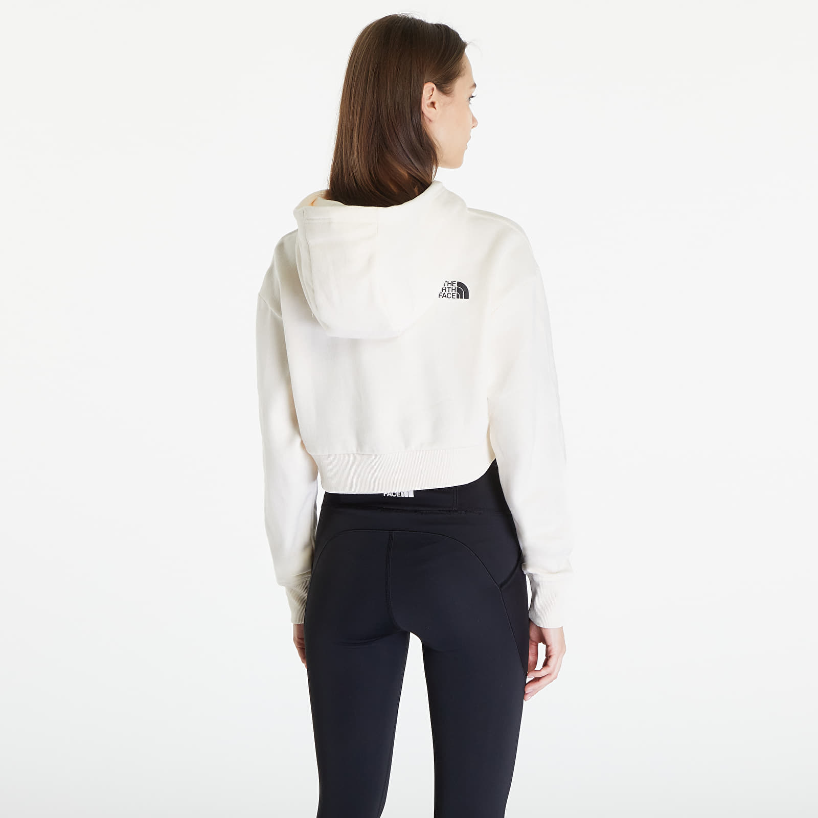 Puloverji   The North Face Trend Cropped Fleece Hoodie White Dune