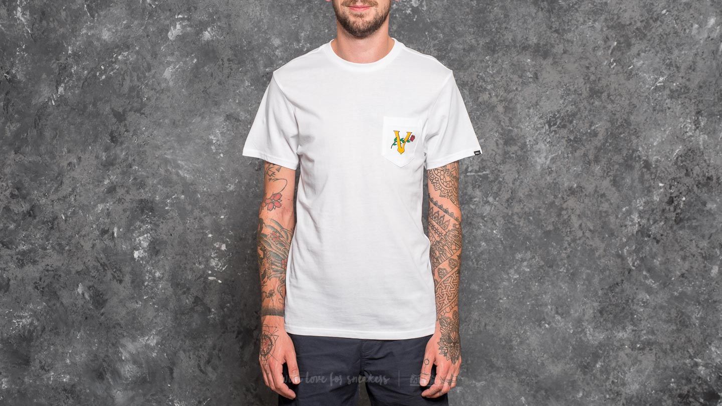 T-shirts Vans Royal Roses Pocket Tee White