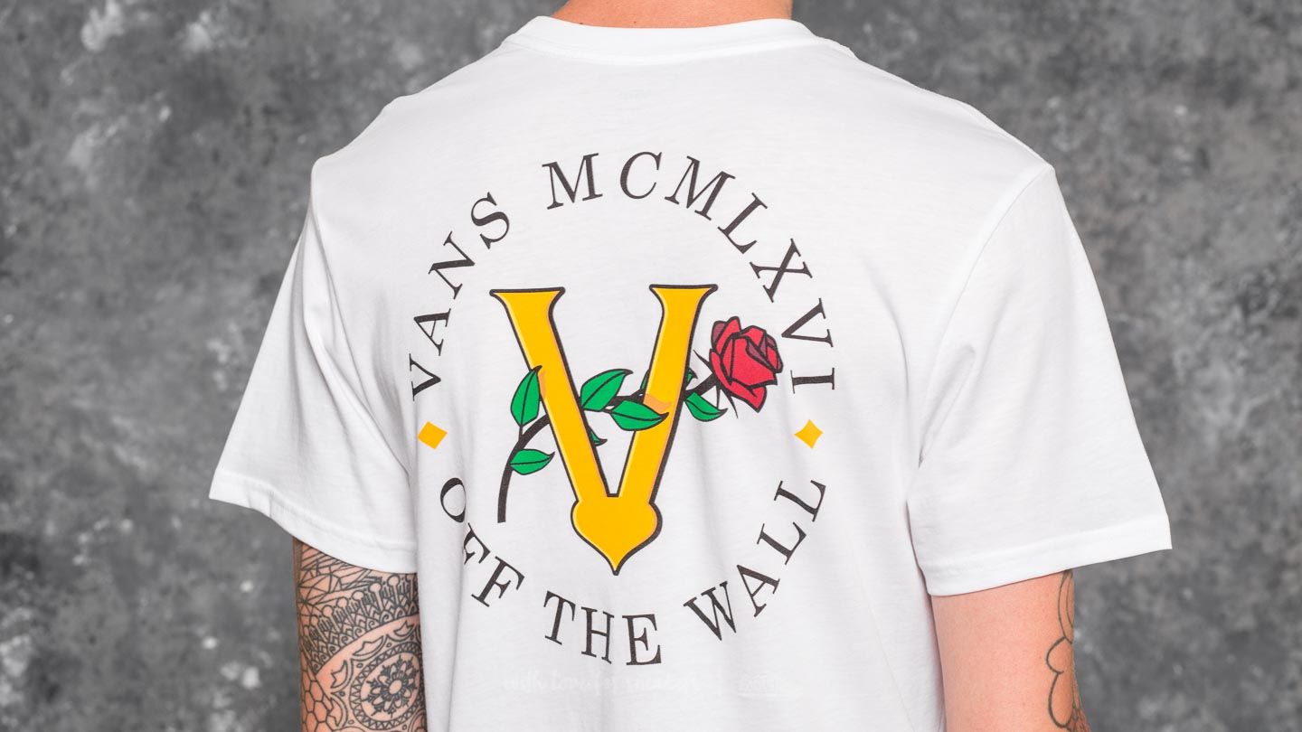 T-shirts Vans Royal Roses Pocket Tee White