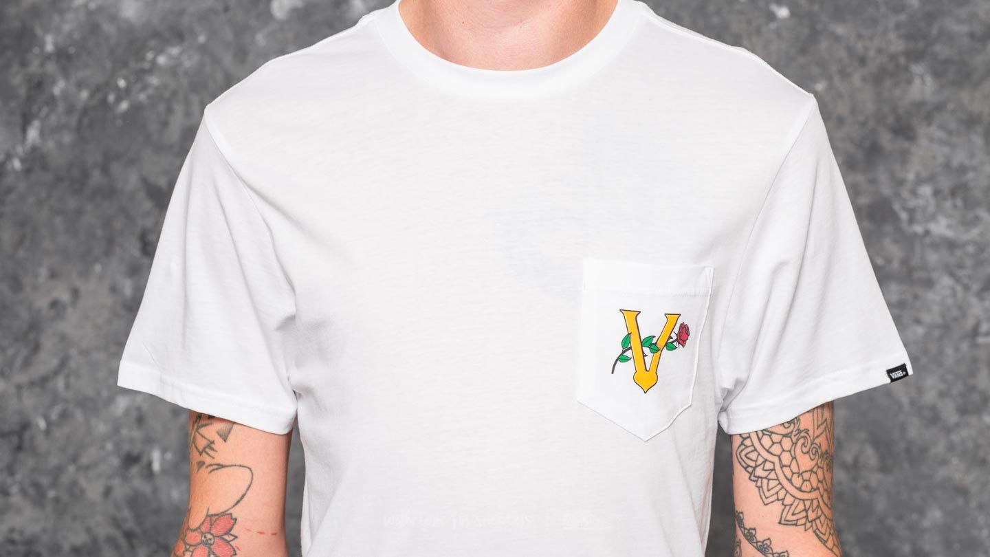 T-shirts Vans Royal Roses Pocket Tee White