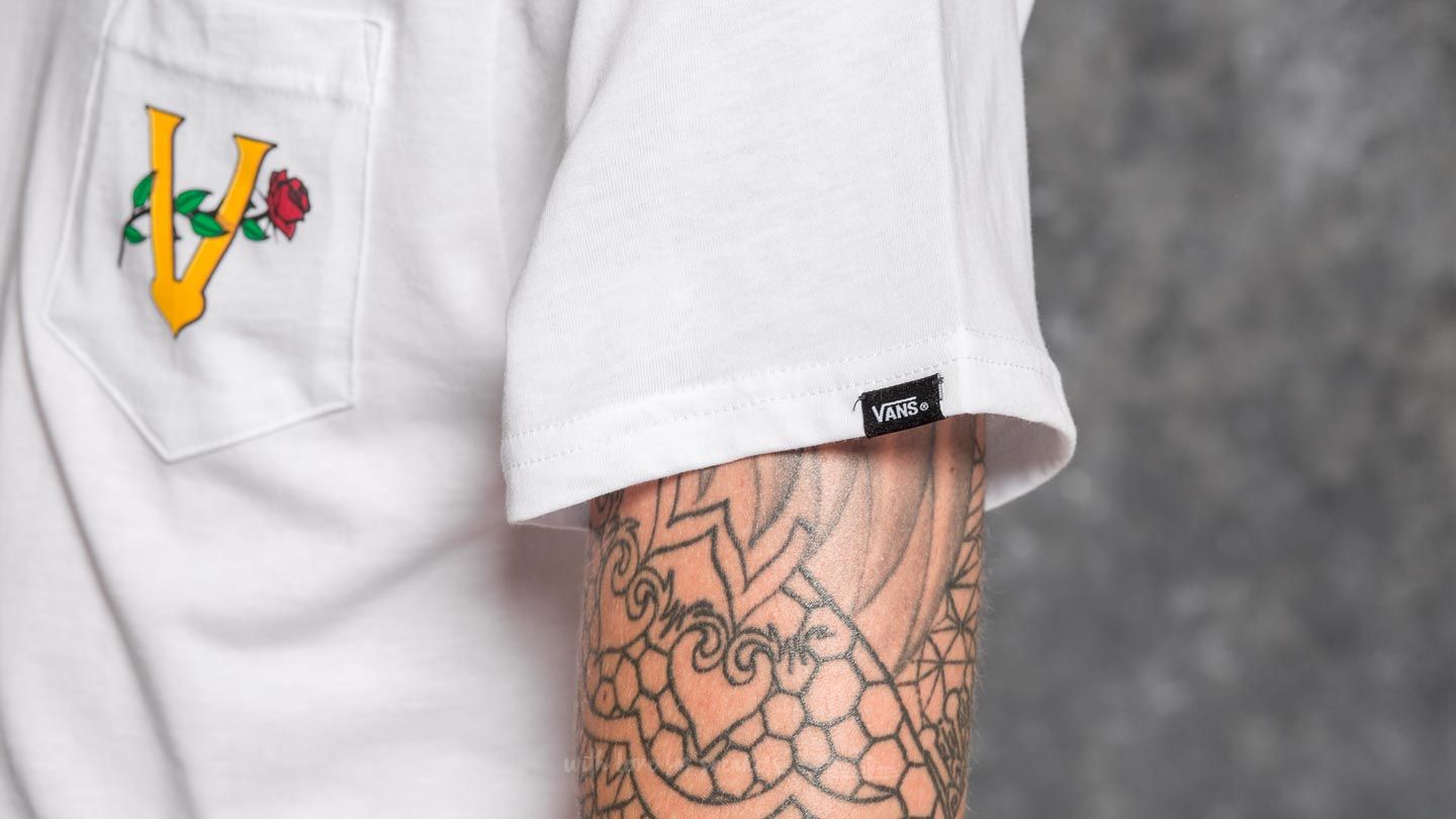 T-shirts Vans Royal Roses Pocket Tee White