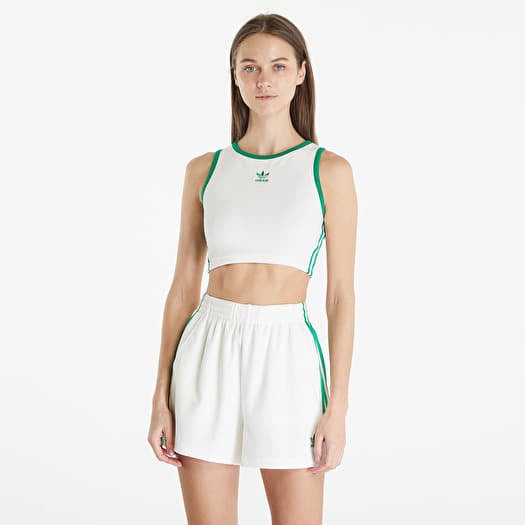 Tílko adidas Terry Crop Tank Off White