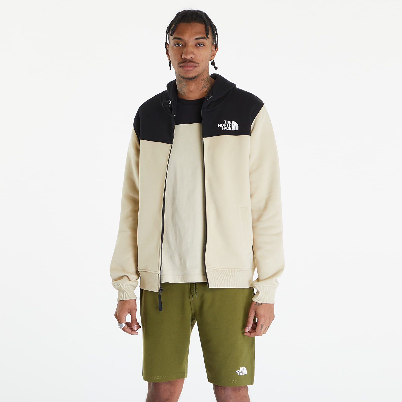 Mikiny The North Face Icons Full Zip Hoodie Gravel