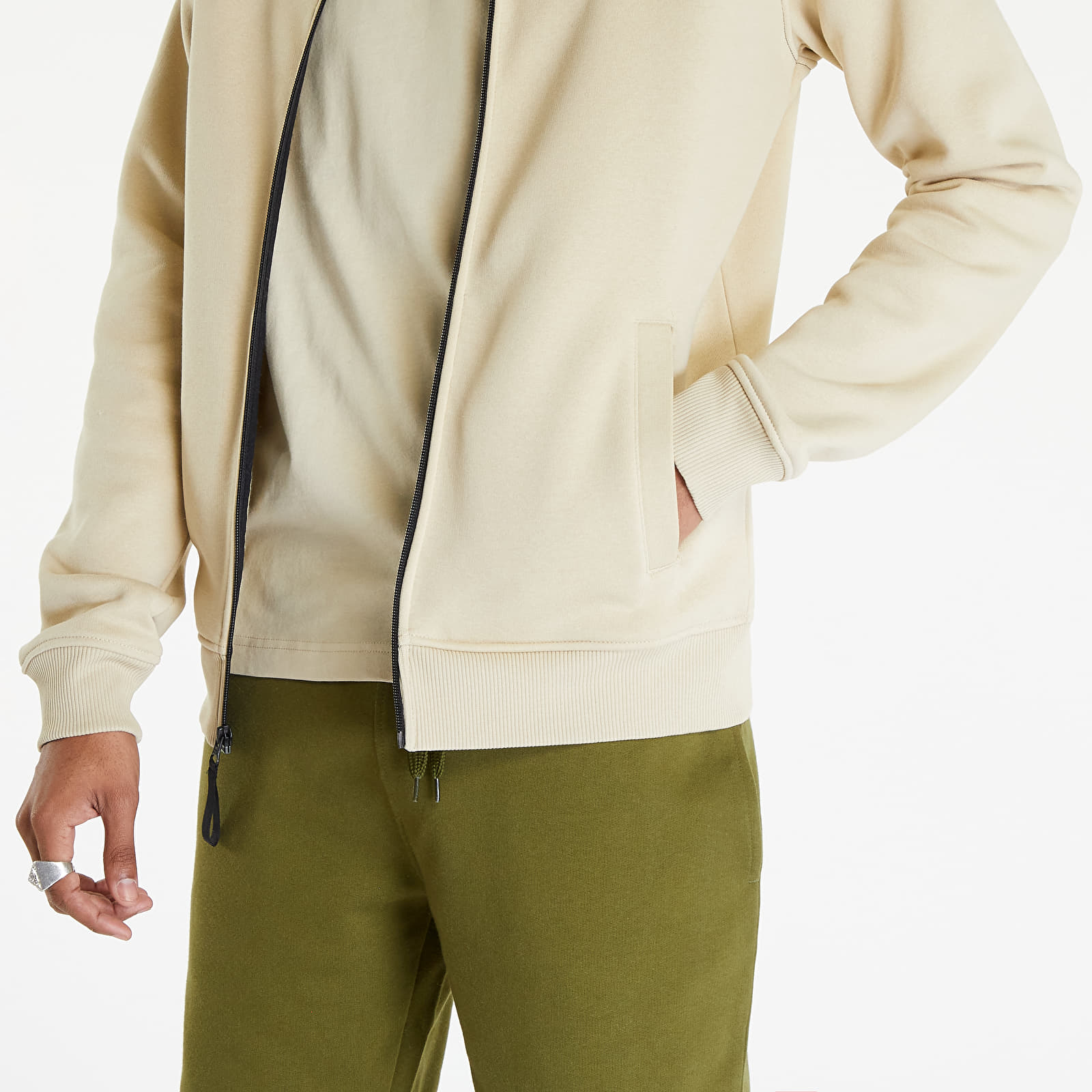 Mikiny The North Face Icons Full Zip Hoodie Gravel