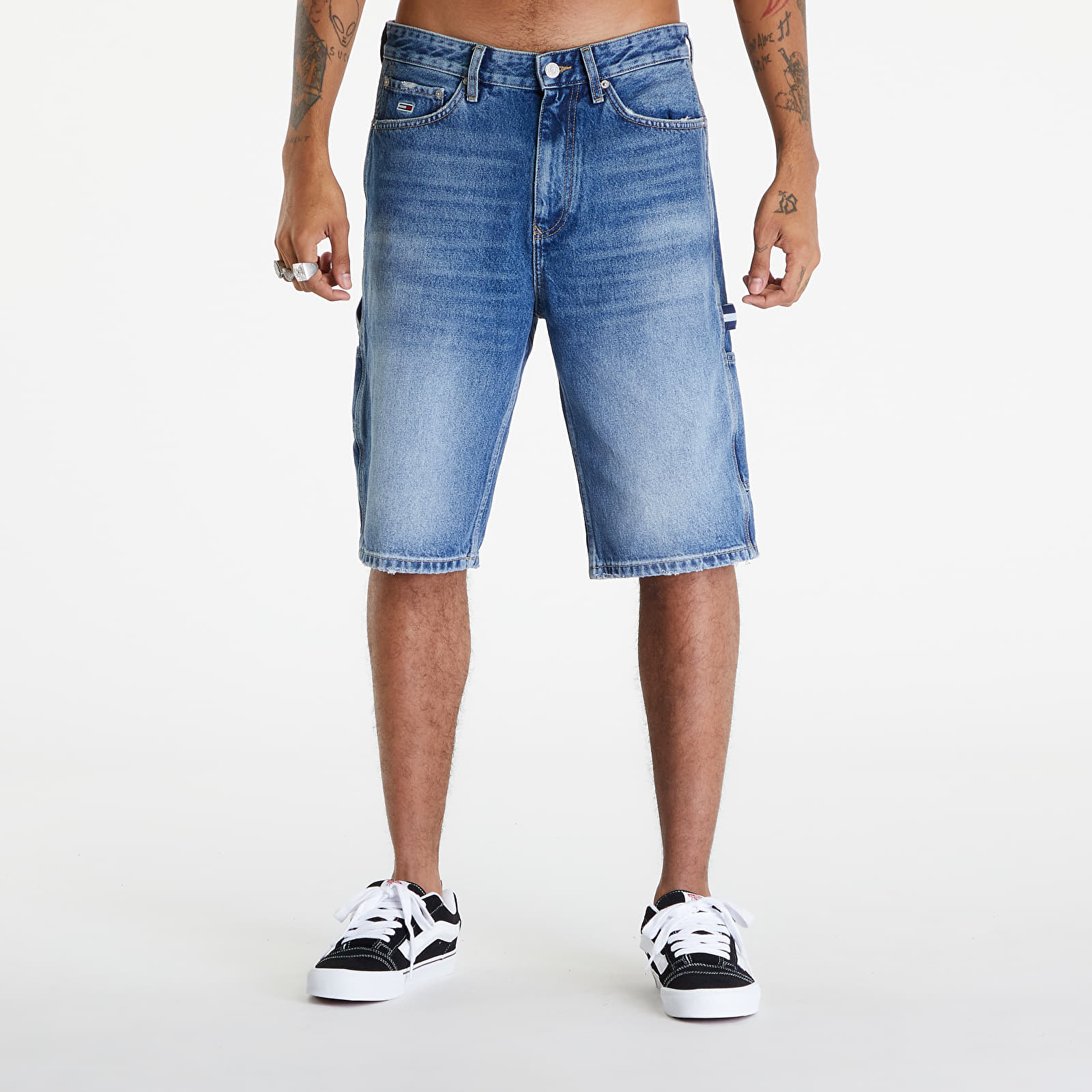 Šortky Tommy Jeans Skater Baggy Carpenter Shorts Denim Medium