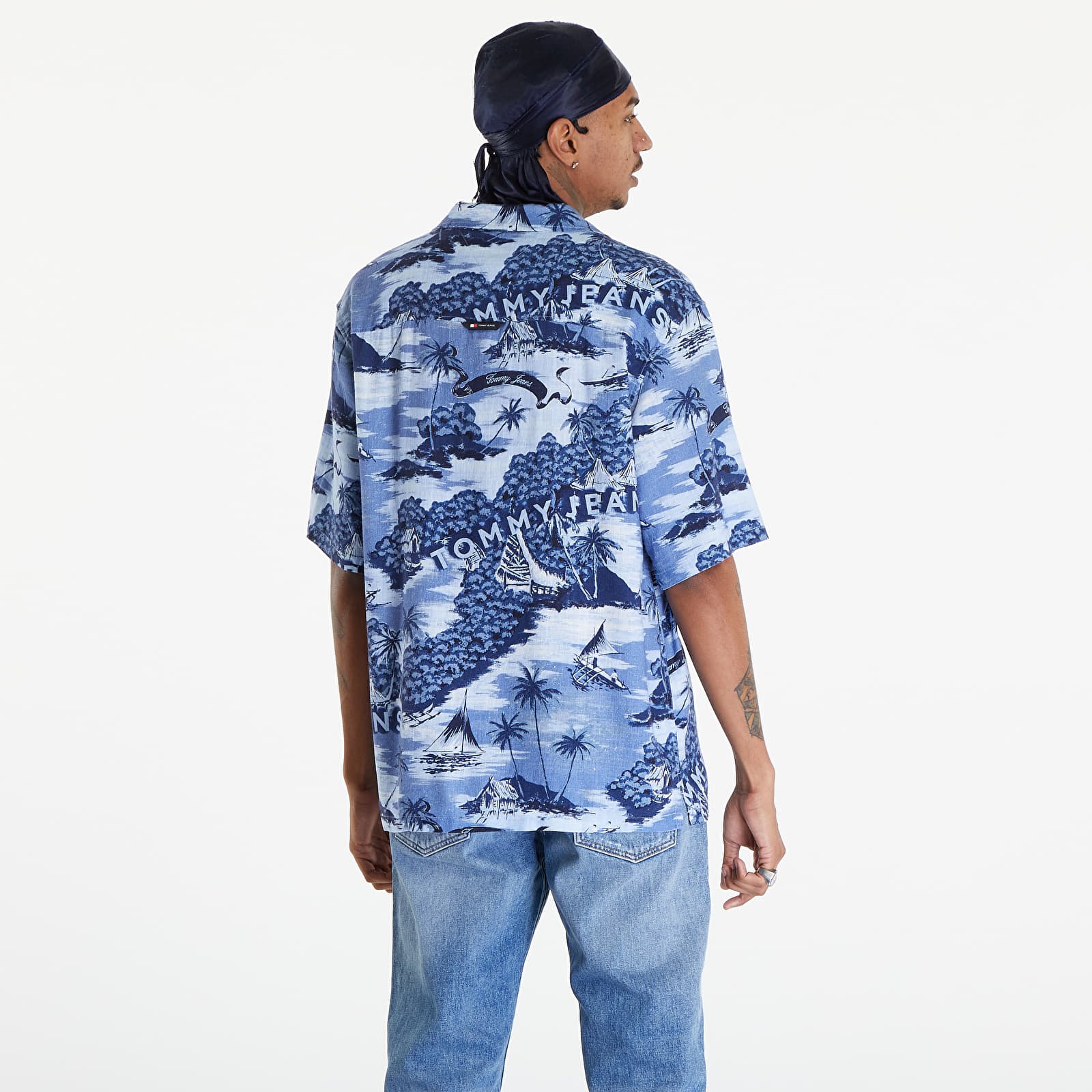 Hemden Tommy Jeans Hawaiian Print Camp Collar Short Sleeve Shirt Hawaiian Aop