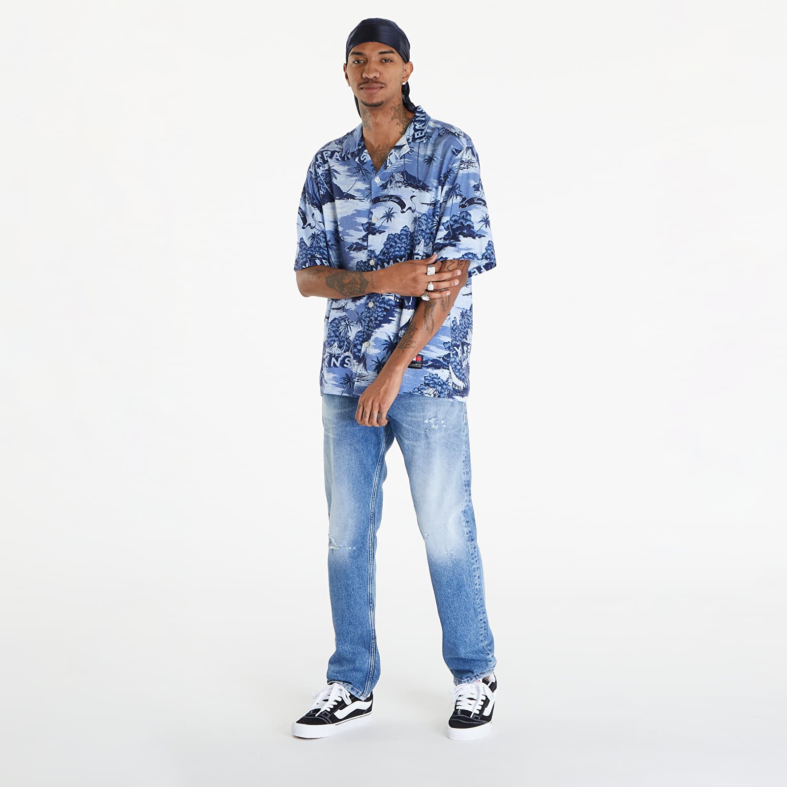 Hemden Tommy Jeans Hawaiian Print Camp Collar Short Sleeve Shirt Hawaiian Aop
