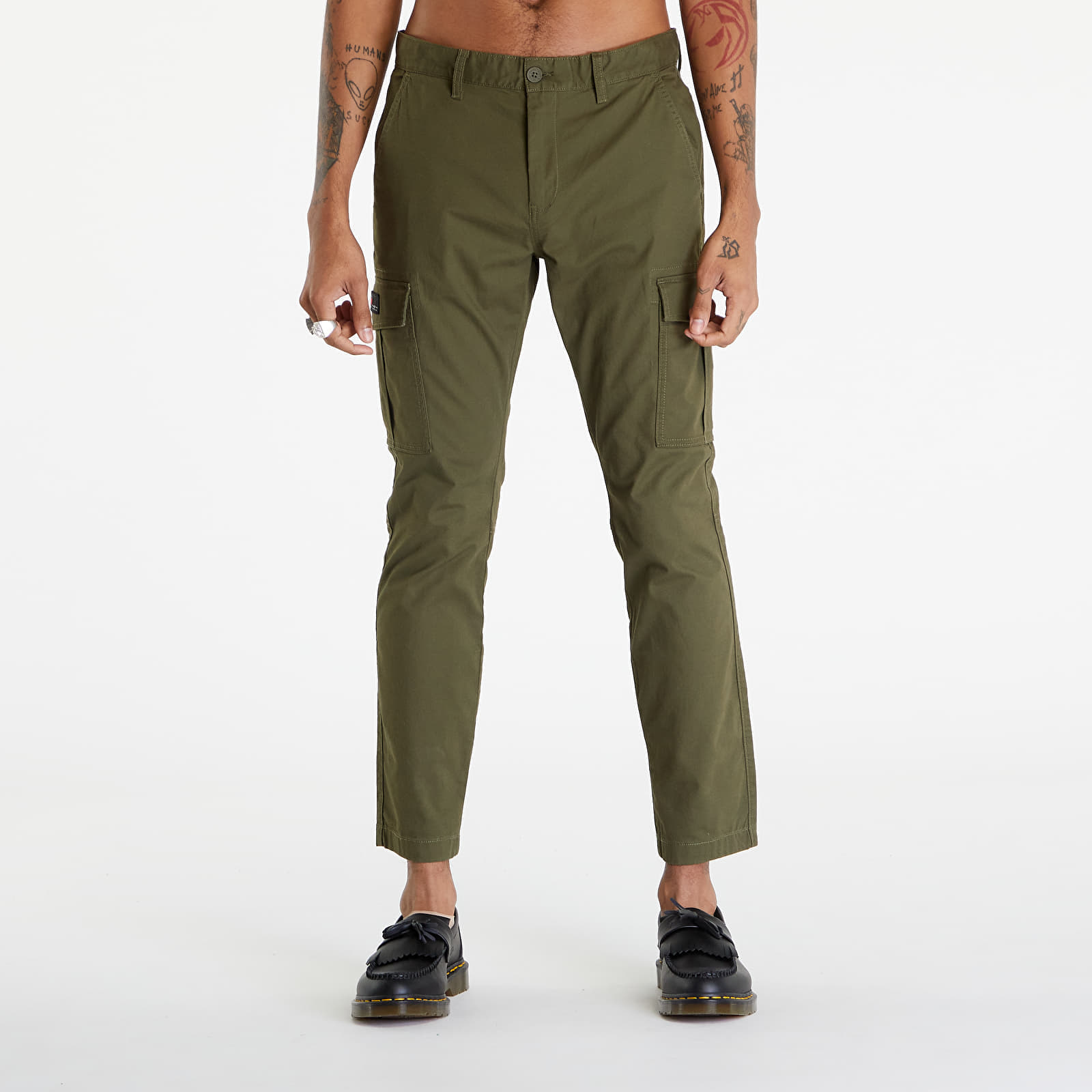 Дънки и панталони Tommy Jeans Austin Lightweight Cargo Pants Drab Olive Green