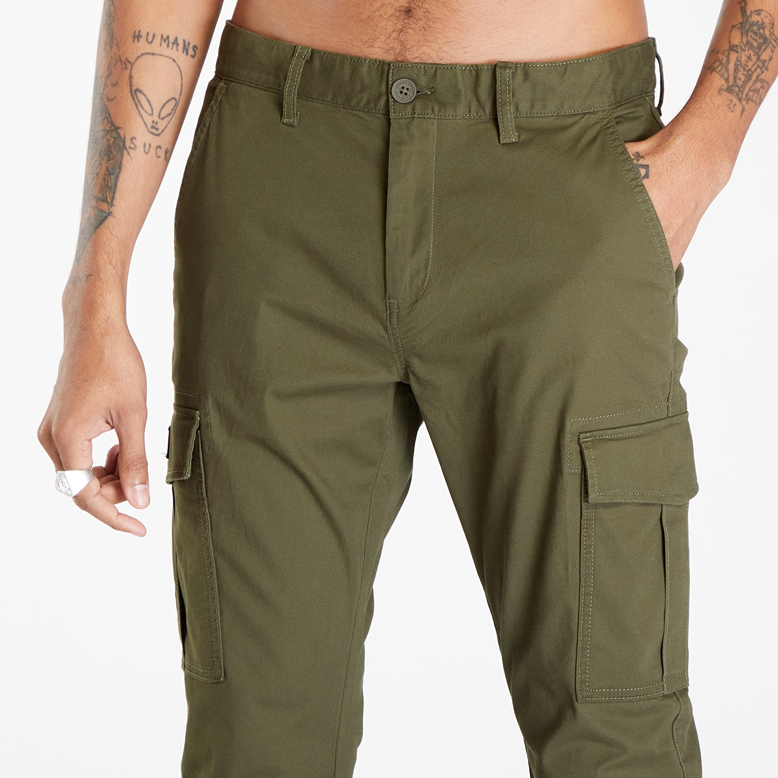 Traperice i hlače Tommy Jeans Austin Lightweight Cargo Pants Drab Olive Green