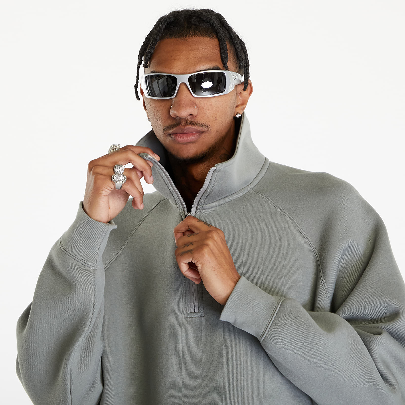 Felpe Nike Tech Fleece Reimagined Men's 1/2-Zip Top Dark Stucco