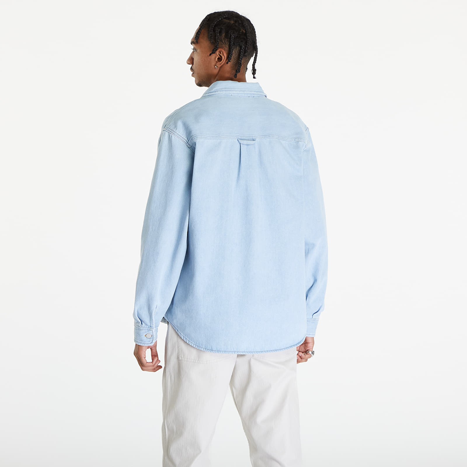 Skjorter Carhartt WIP Harvey Shirt Jacket UNISEX Blue Stone Bleached