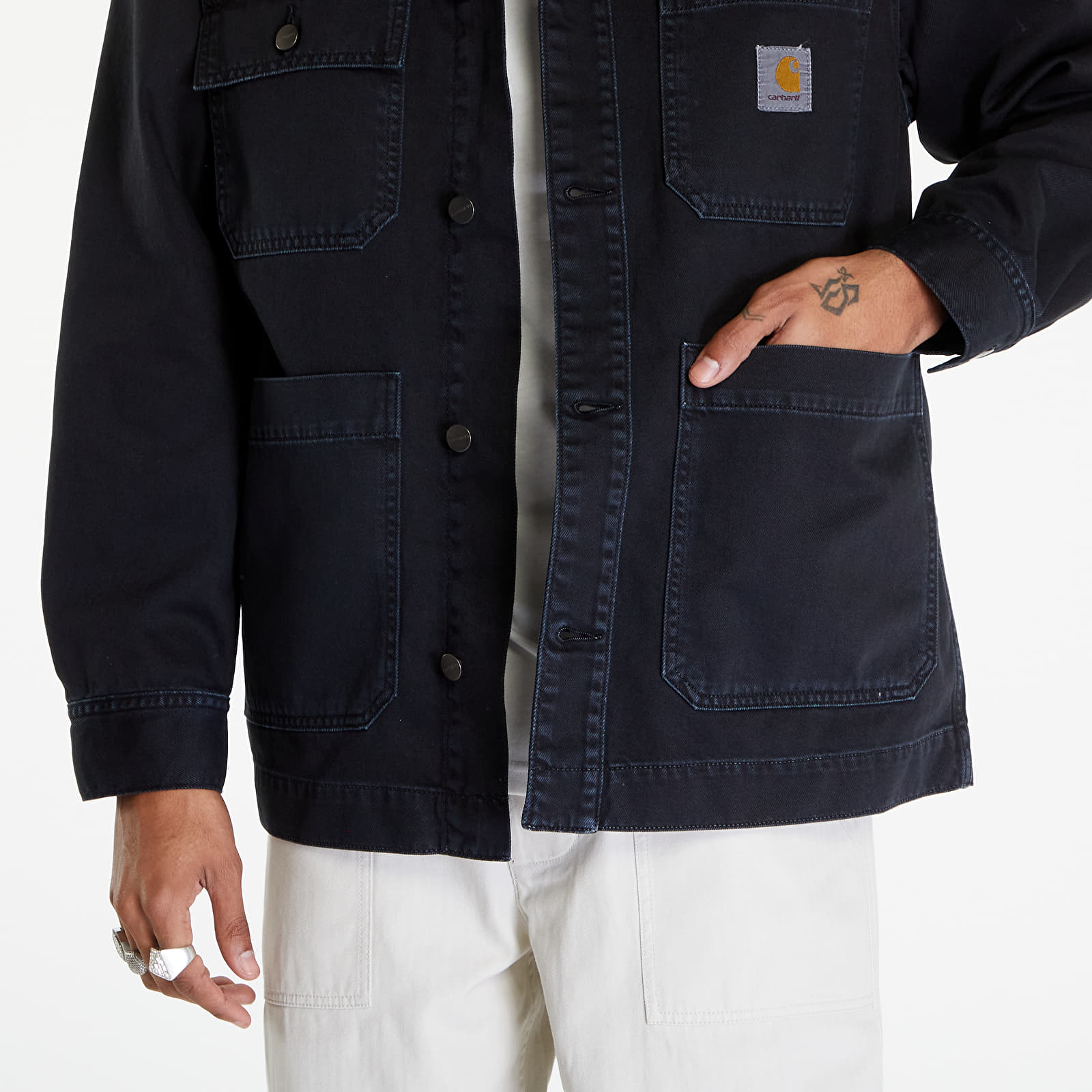 Takit Carhartt WIP Garrison Coat UNISEX Black Stone Dyed