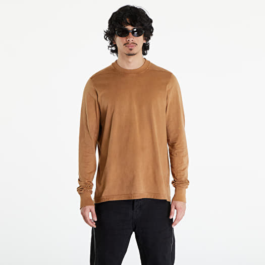 Rick Owens DRKSHDW Crewneck Long Sleeve T-Shirt Khaki Brown | Footshop