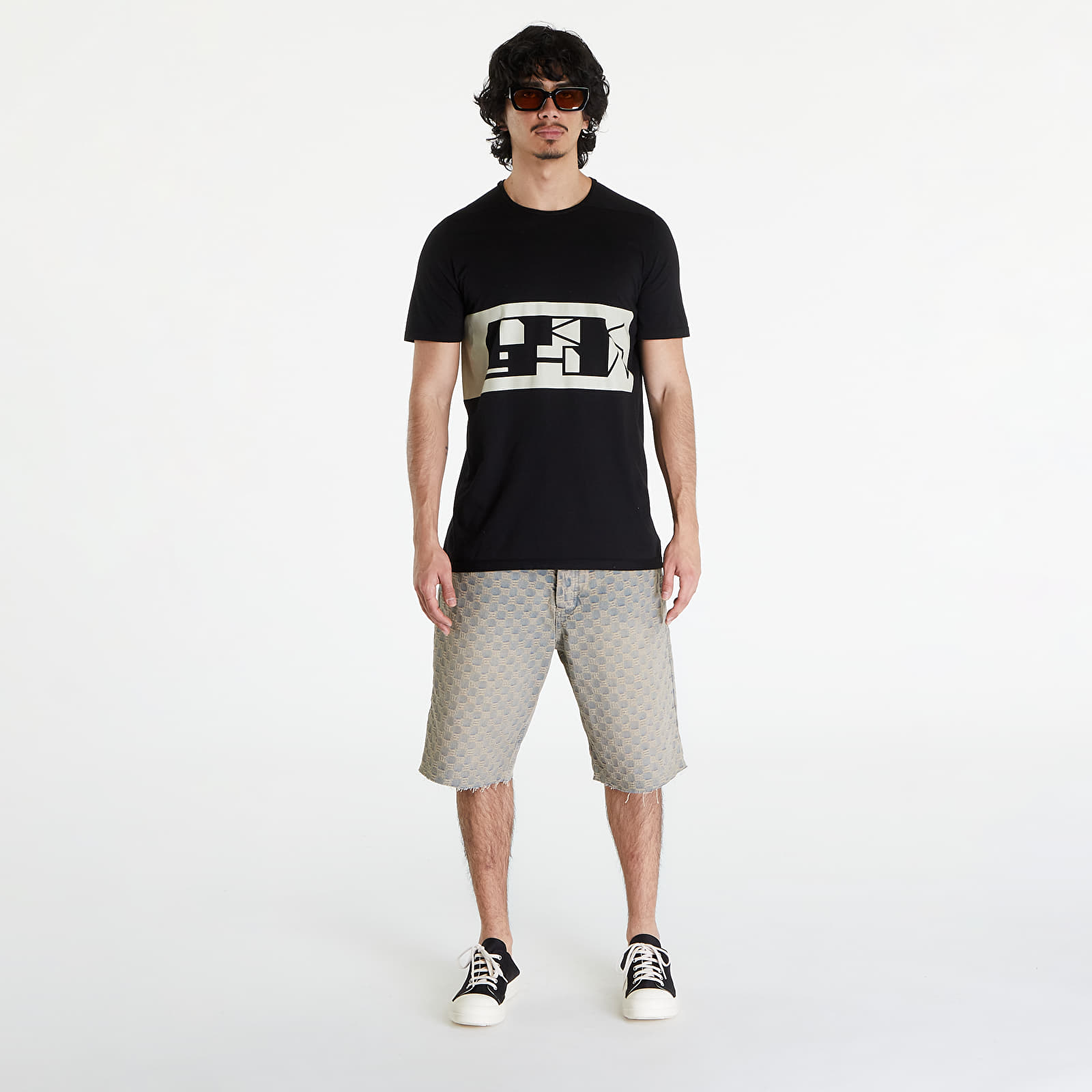 Tricouri  Rick Owens DRKSHDW Level T-Shirt Black/ Pearl