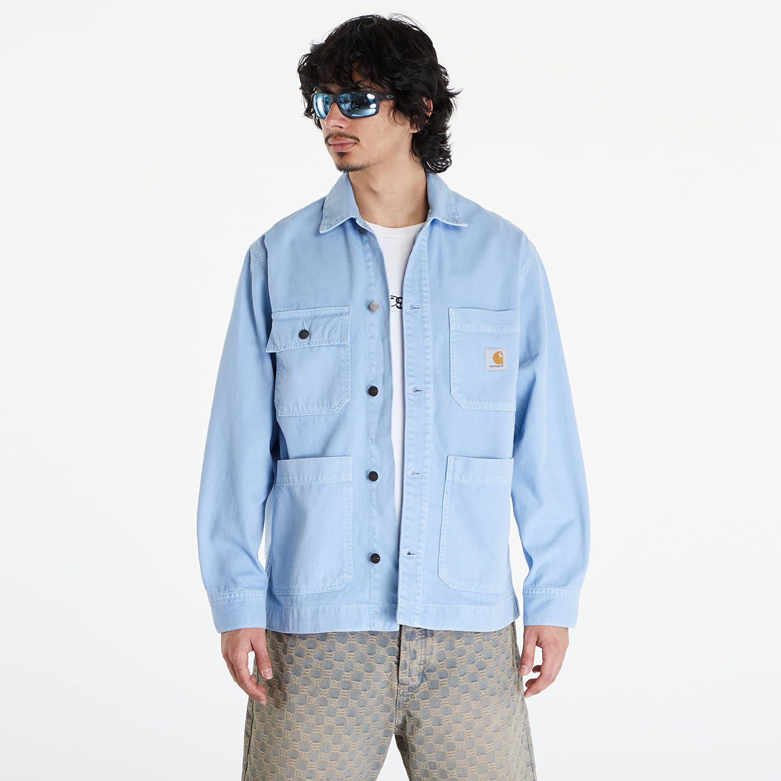 Bundy Carhartt WIP Garrison Coat UNISEX Frosted Blue Stone Dyed
