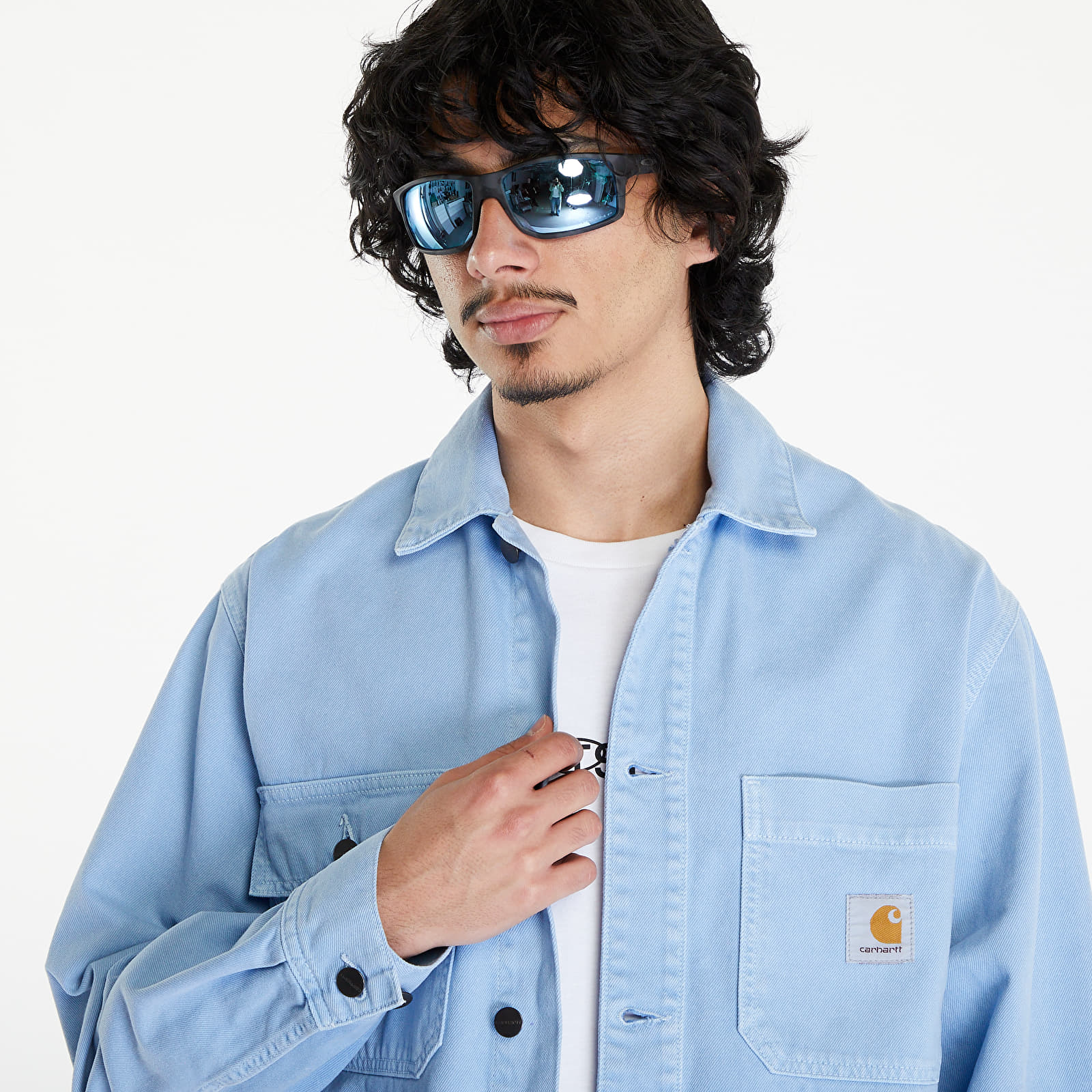Bundy Carhartt WIP Garrison Coat UNISEX Frosted Blue Stone Dyed