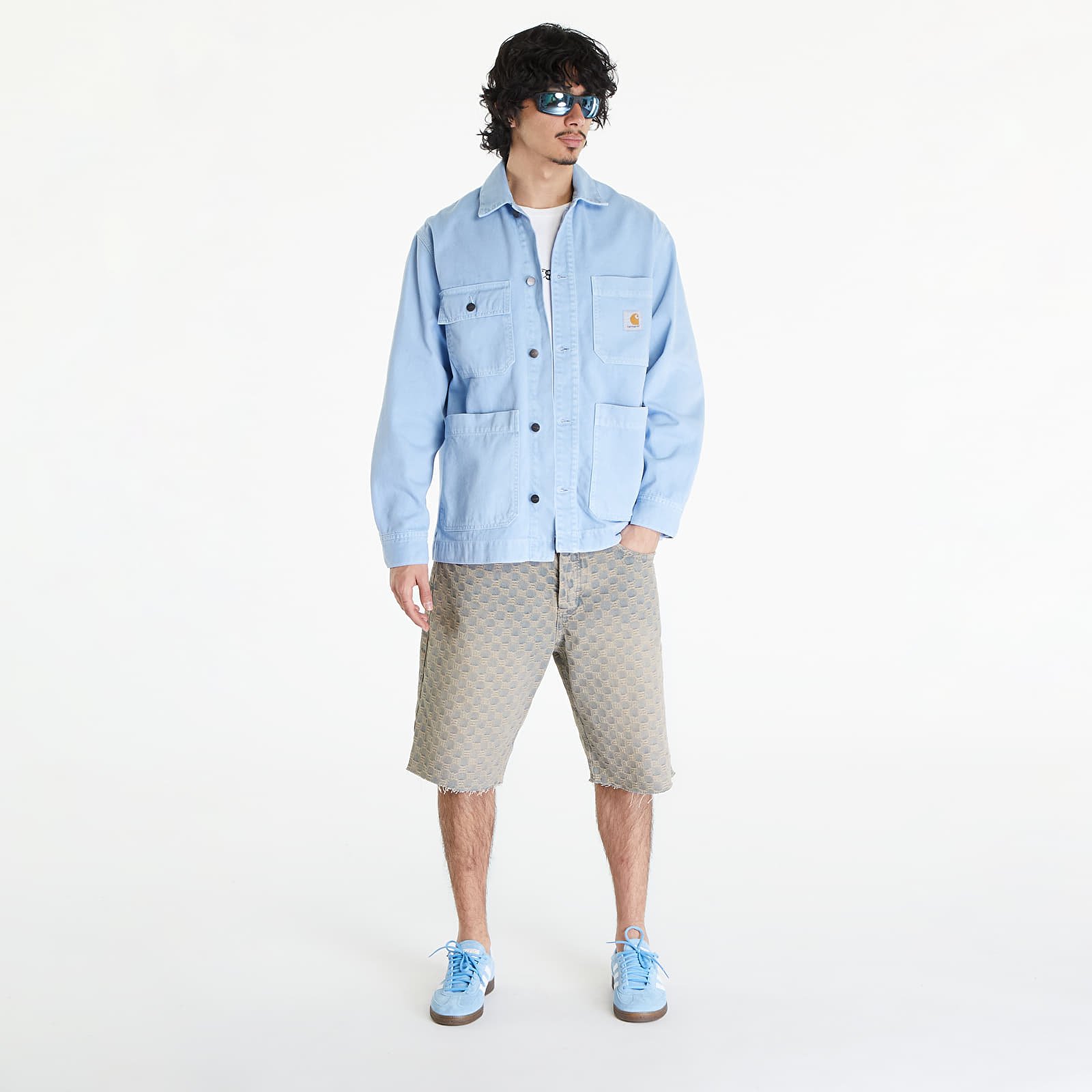 Bundy Carhartt WIP Garrison Coat UNISEX Frosted Blue Stone Dyed