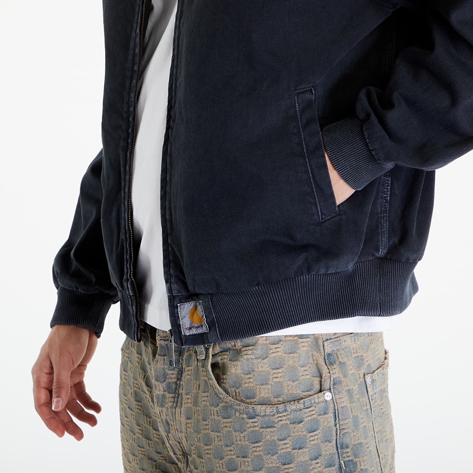 Geci Carhartt WIP OG Santa Fe Bomber UNISEX Black Stone Dyed