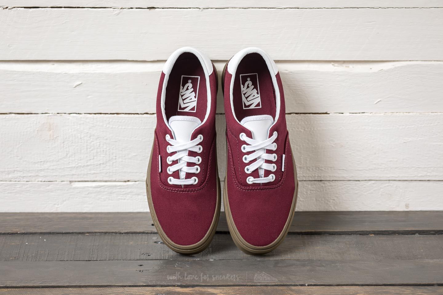 Vans era 59 canvas trainer port / white / gum online