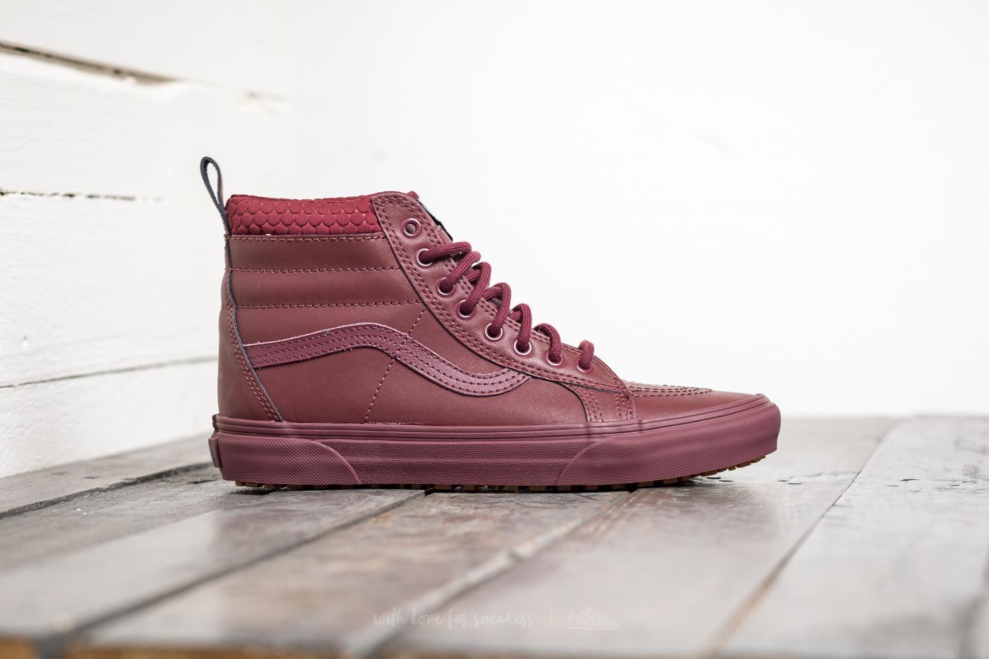 Vans sk8 sales hi burgundy mono