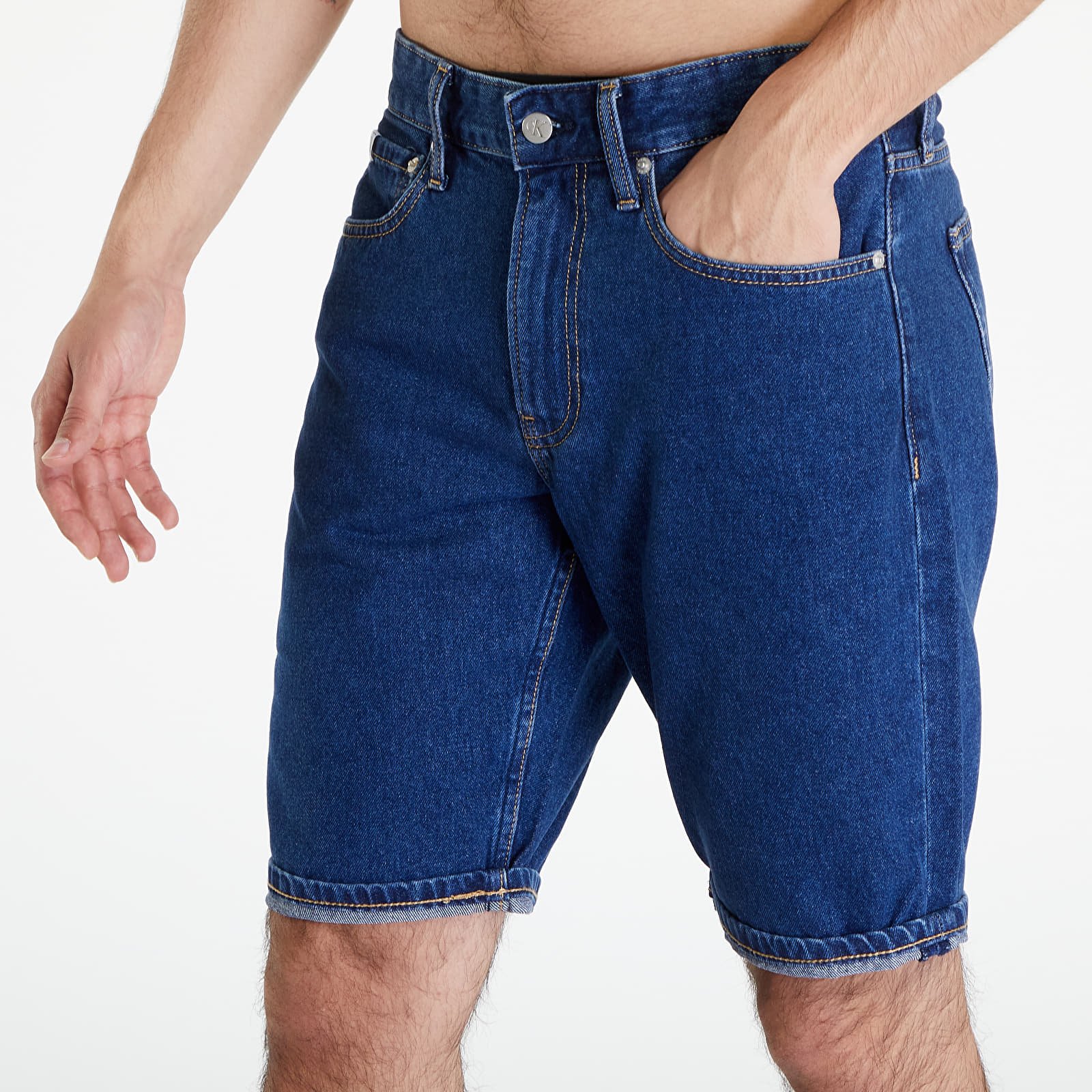 Pantaloni scurți Calvin Klein Jeans Regular Shorts Denim Dark
