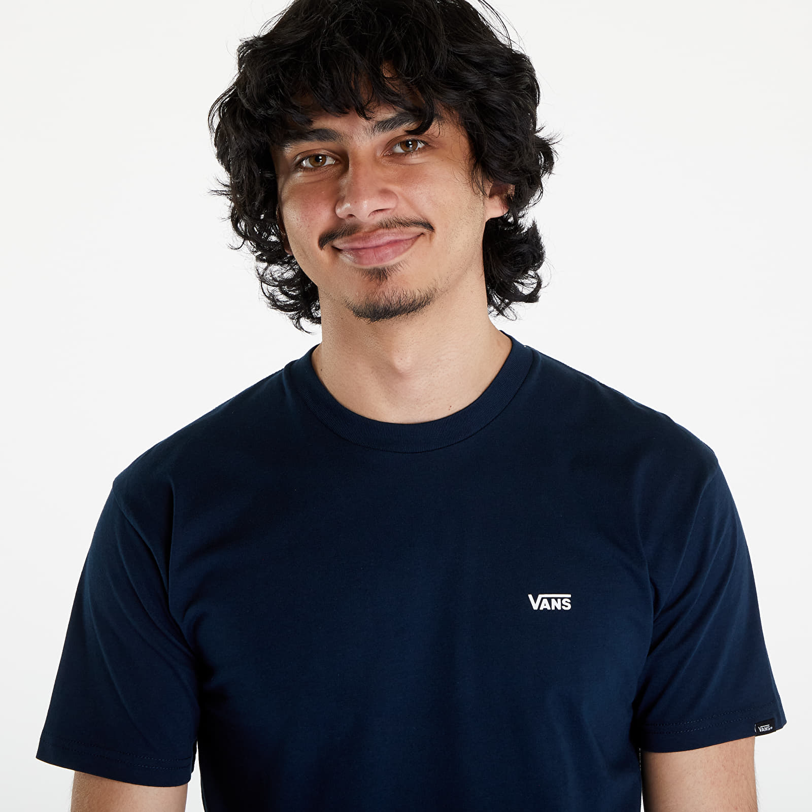 Vests Vans Left Chest Logo Tee Navy/ White