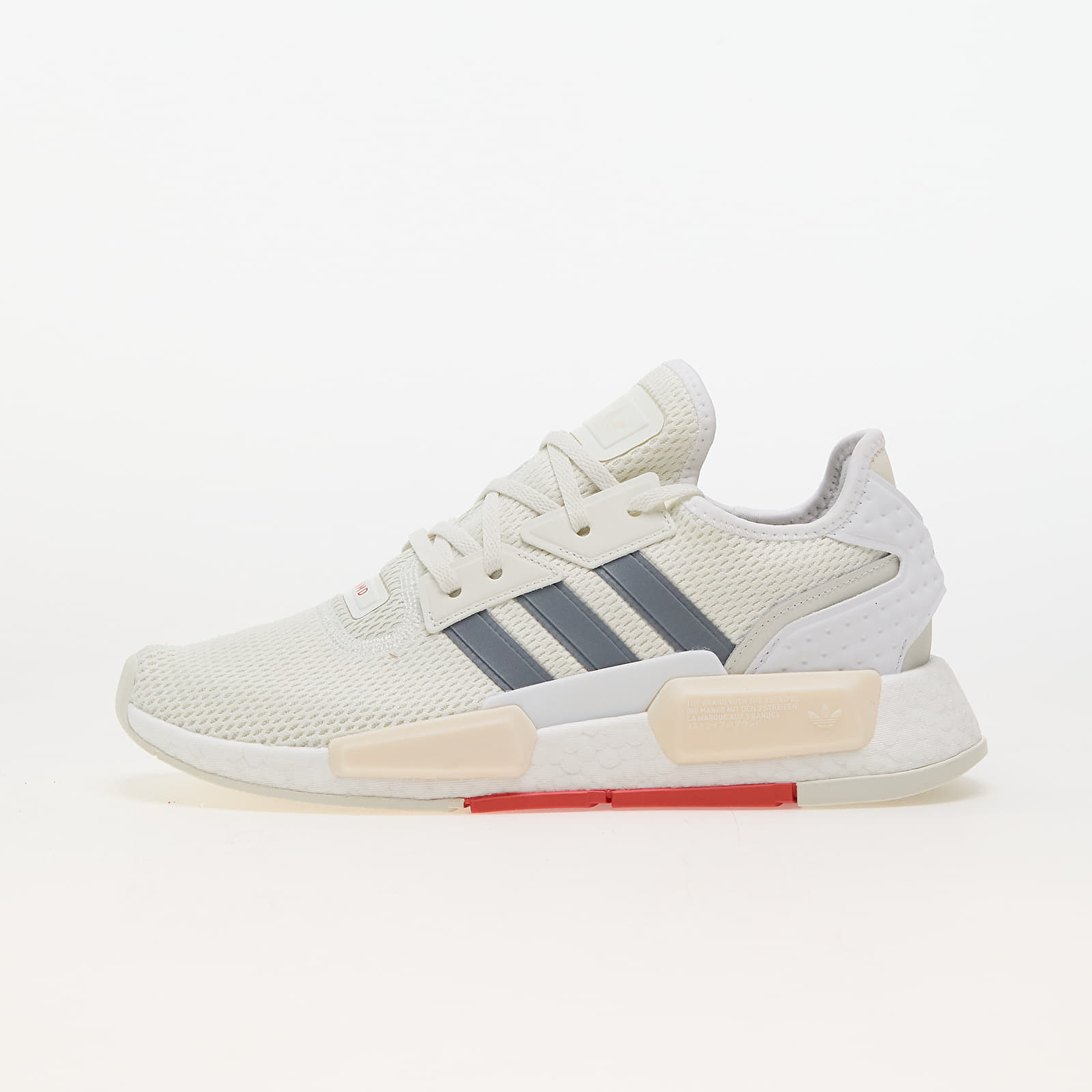 Adidas nmd red and grey best sale