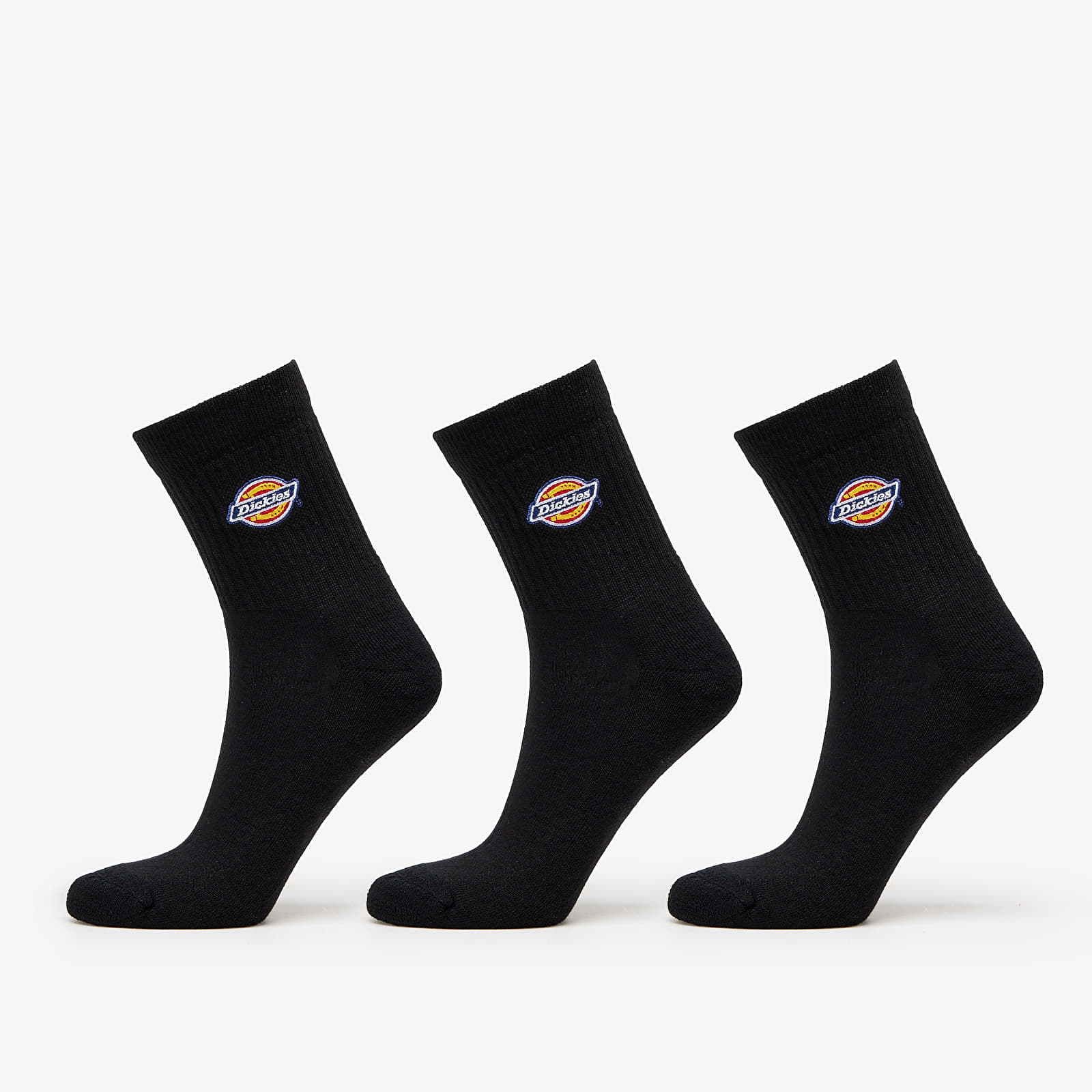 Kojinės Dickies Valley Grove Mid Socks 3-Pack Black