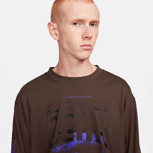 T shirts Nike ACG Men s Long Sleeve Dri FIT T Shirt Baroque Brown Footshop