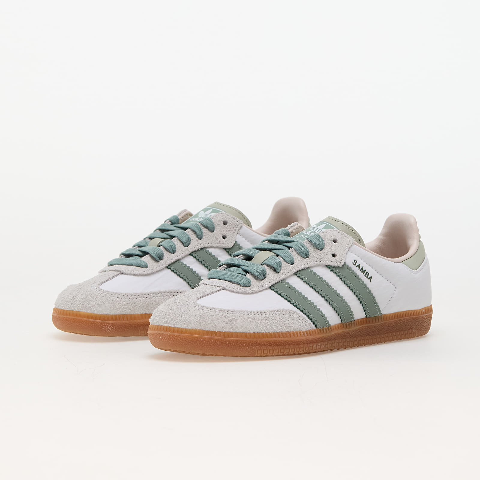 Încălțăminte și sneakerși pentru femei adidas Samba Og W Ftw White/ Silver Green/ Putty Mauve
