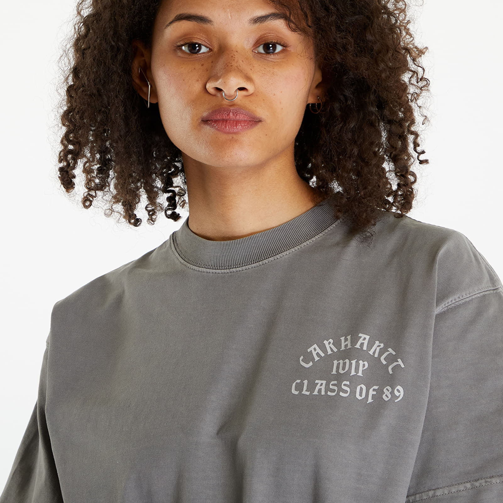Koszulki Carhartt WIP S/S Class of 89 T-Shirt UNISEX Marengo/ White Garment Dyed