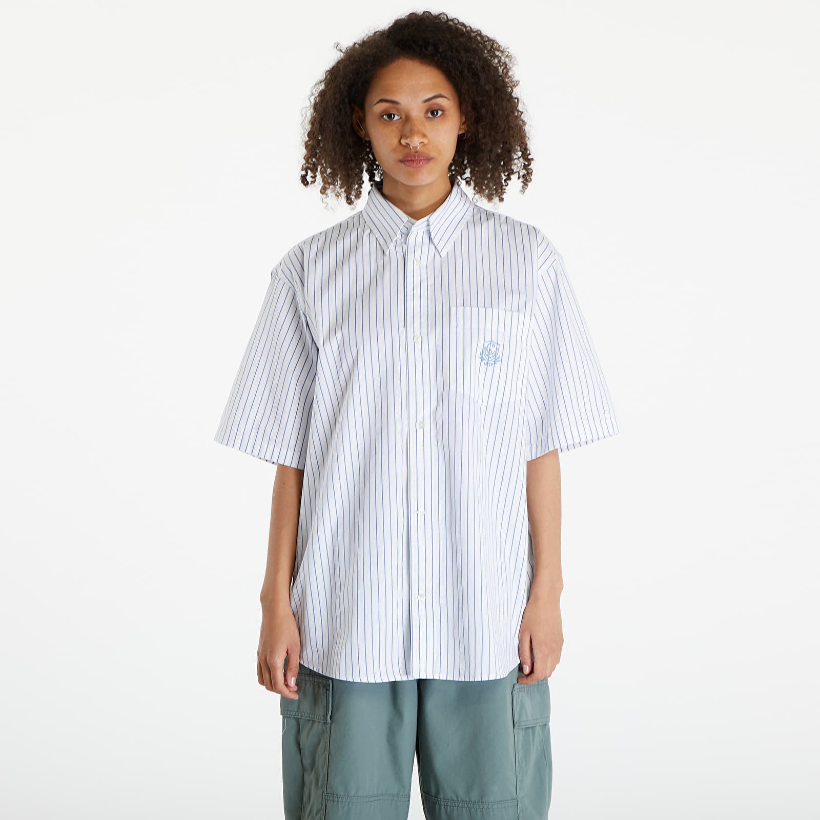 Cămăși Carhartt WIP S/S Linus Shirt UNISEX Linus Stripe/ Bleach/ White