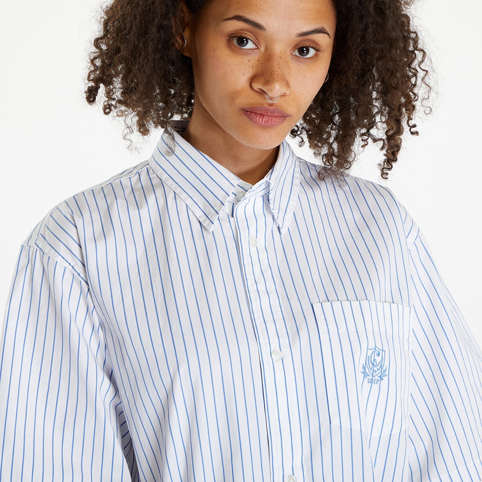 Ризи Carhartt WIP S/S Linus Shirt UNISEX Linus Stripe/ Bleach/ White
