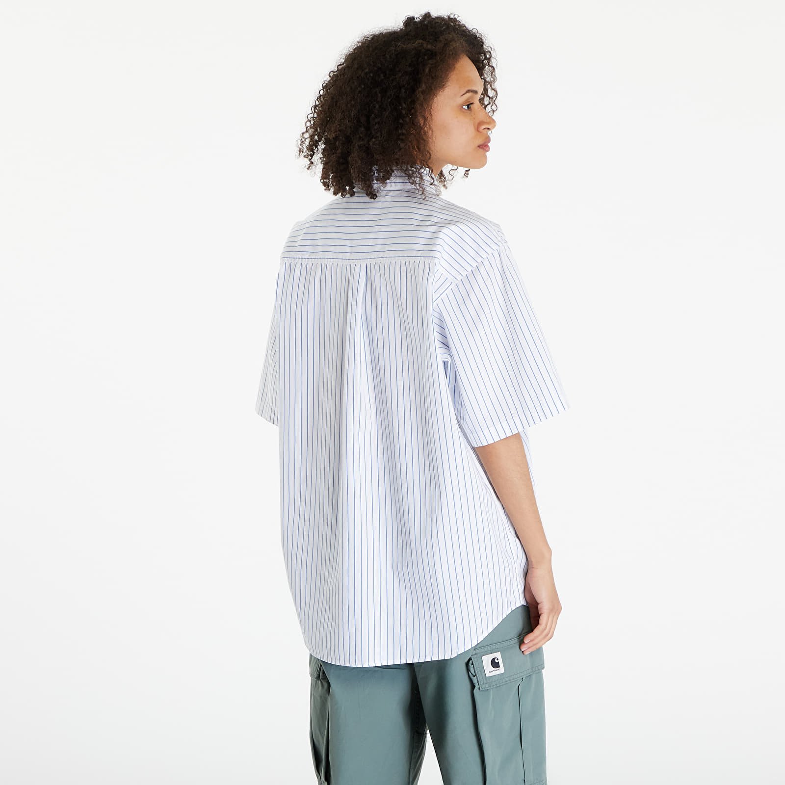 Ризи Carhartt WIP S/S Linus Shirt UNISEX Linus Stripe/ Bleach/ White