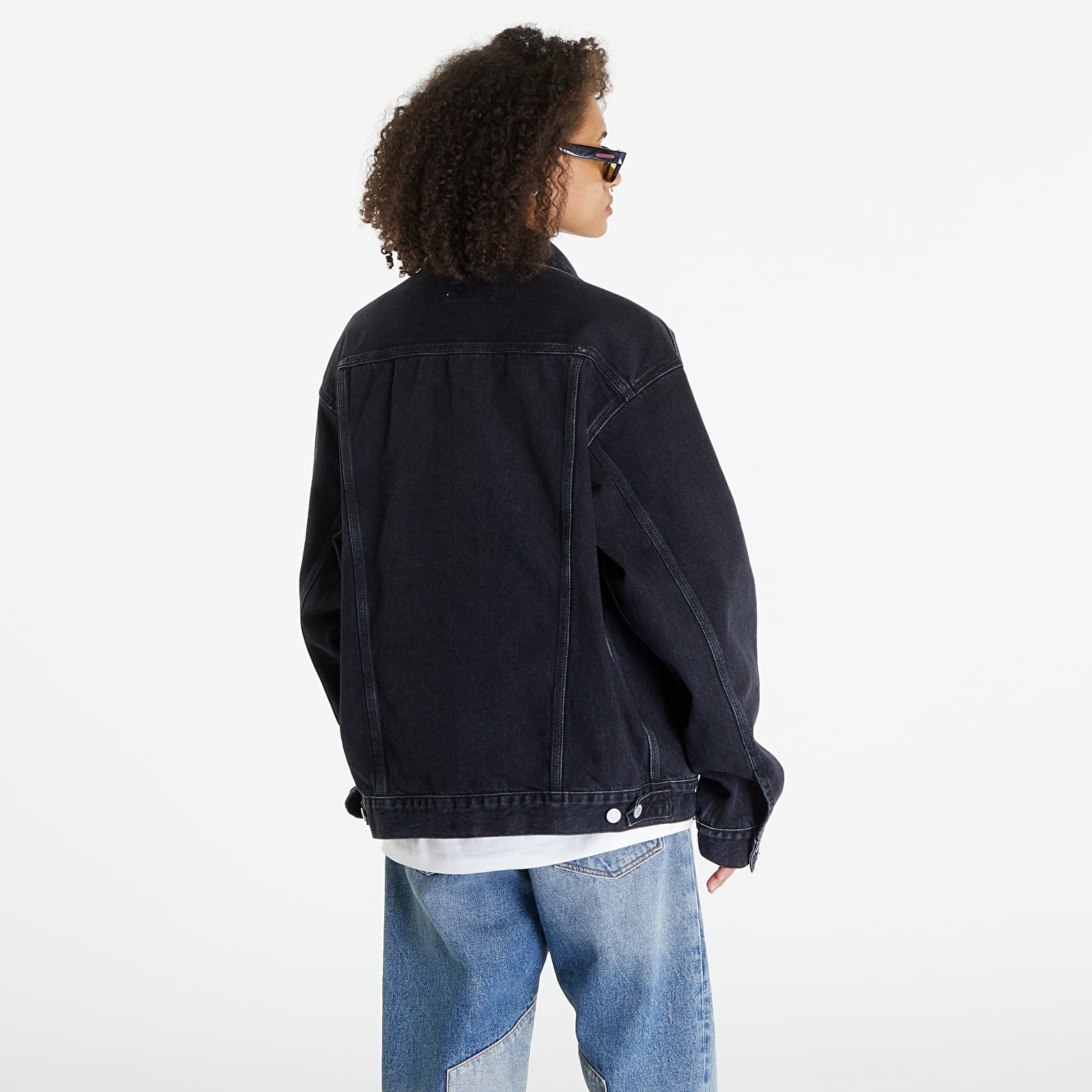 Kurtki Carhartt WIP Helston Jacket UNISEX Black Stone Washed