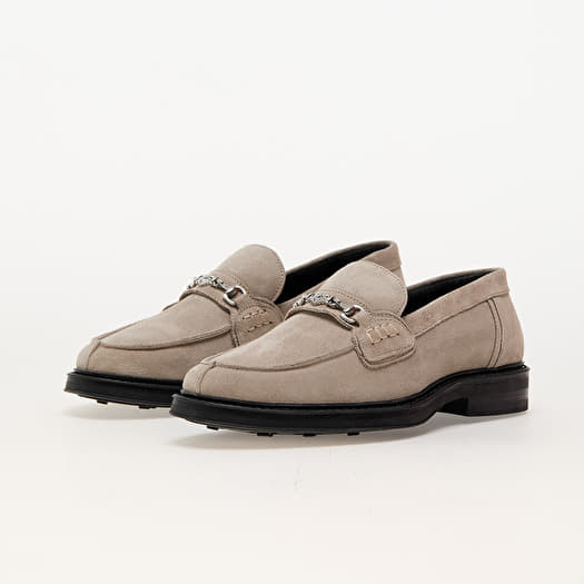 Mens taupe suede loafers top
