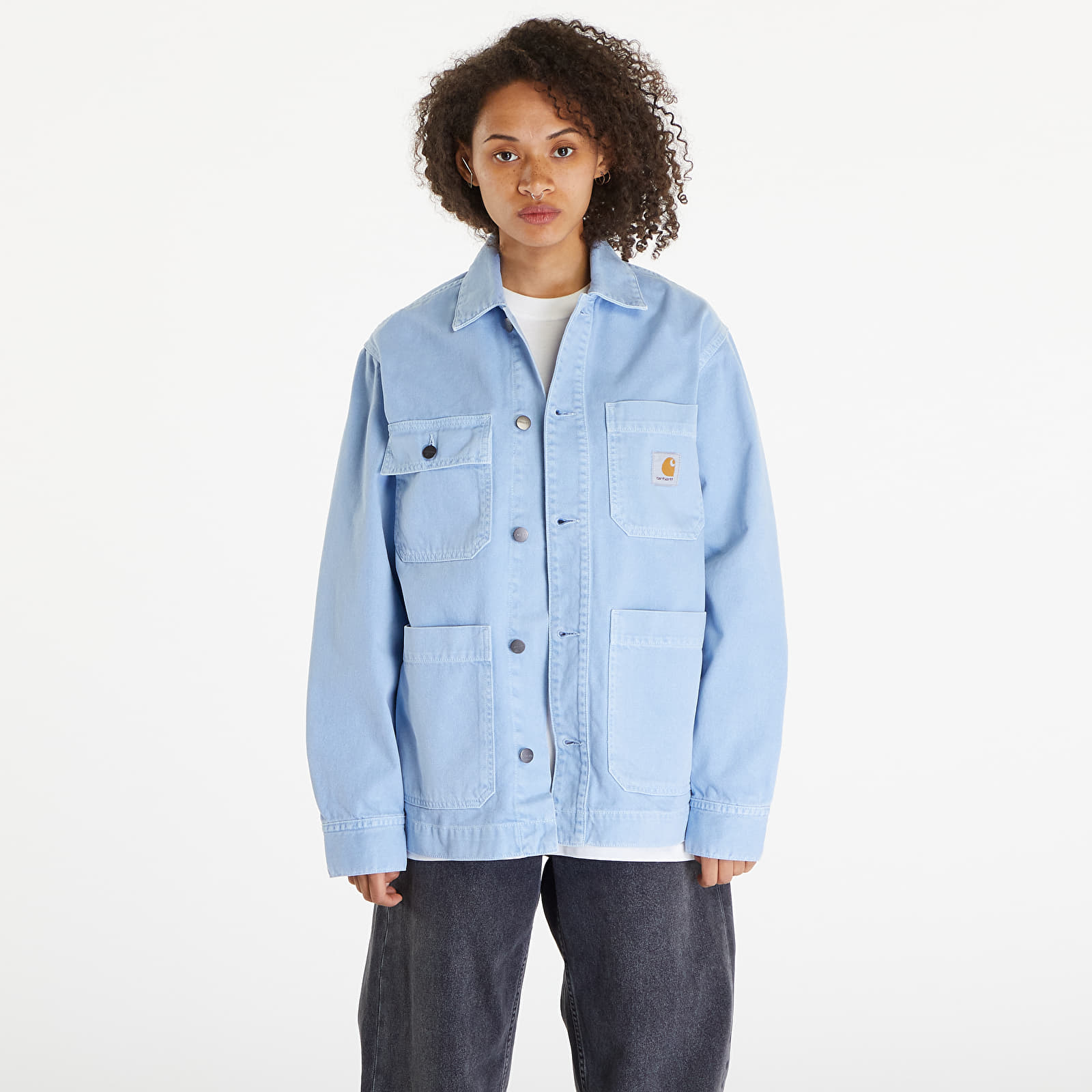 Bundy Carhartt WIP Garrison Coat UNISEX Frosted Blue Stone Dyed