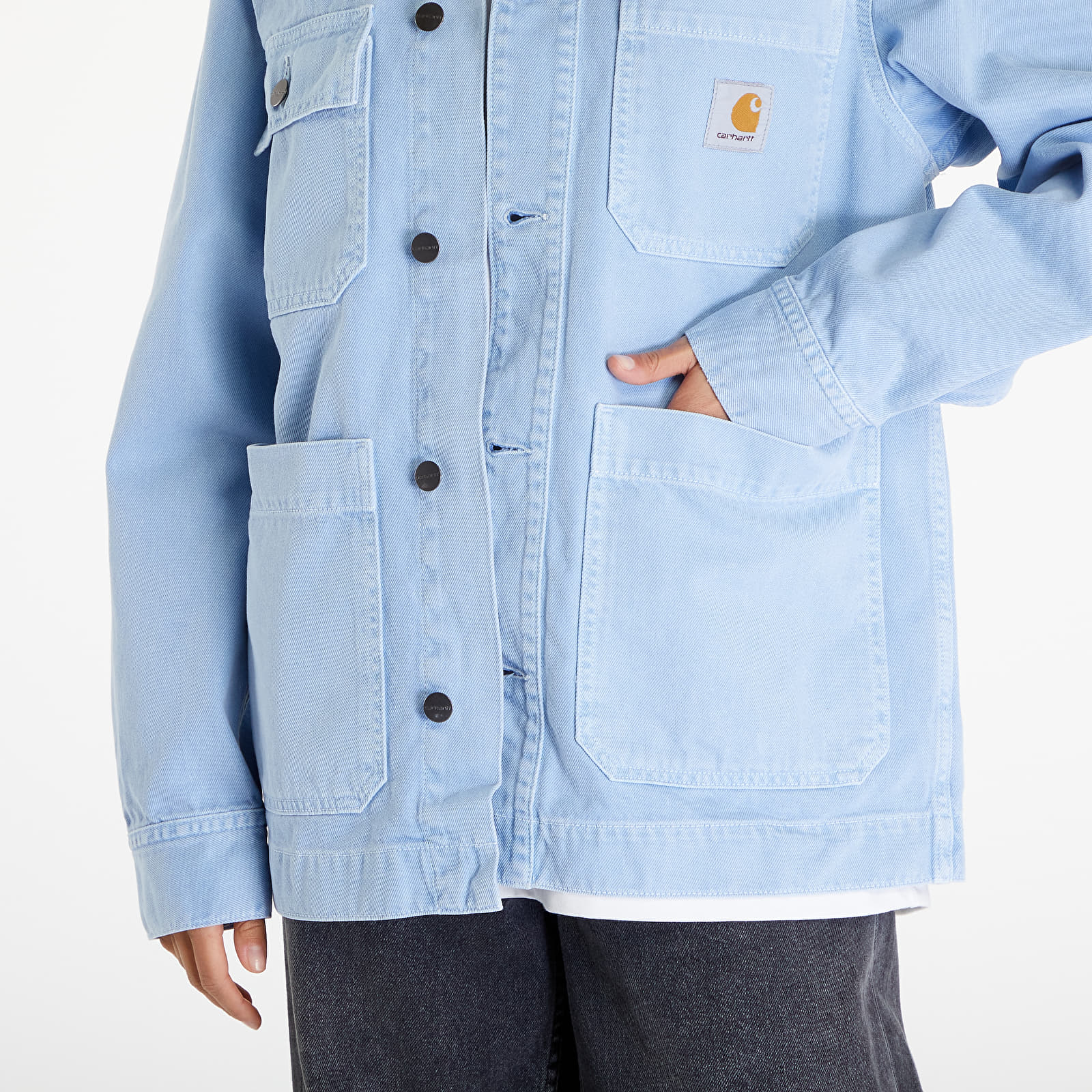 Bundy Carhartt WIP Garrison Coat UNISEX Frosted Blue Stone Dyed