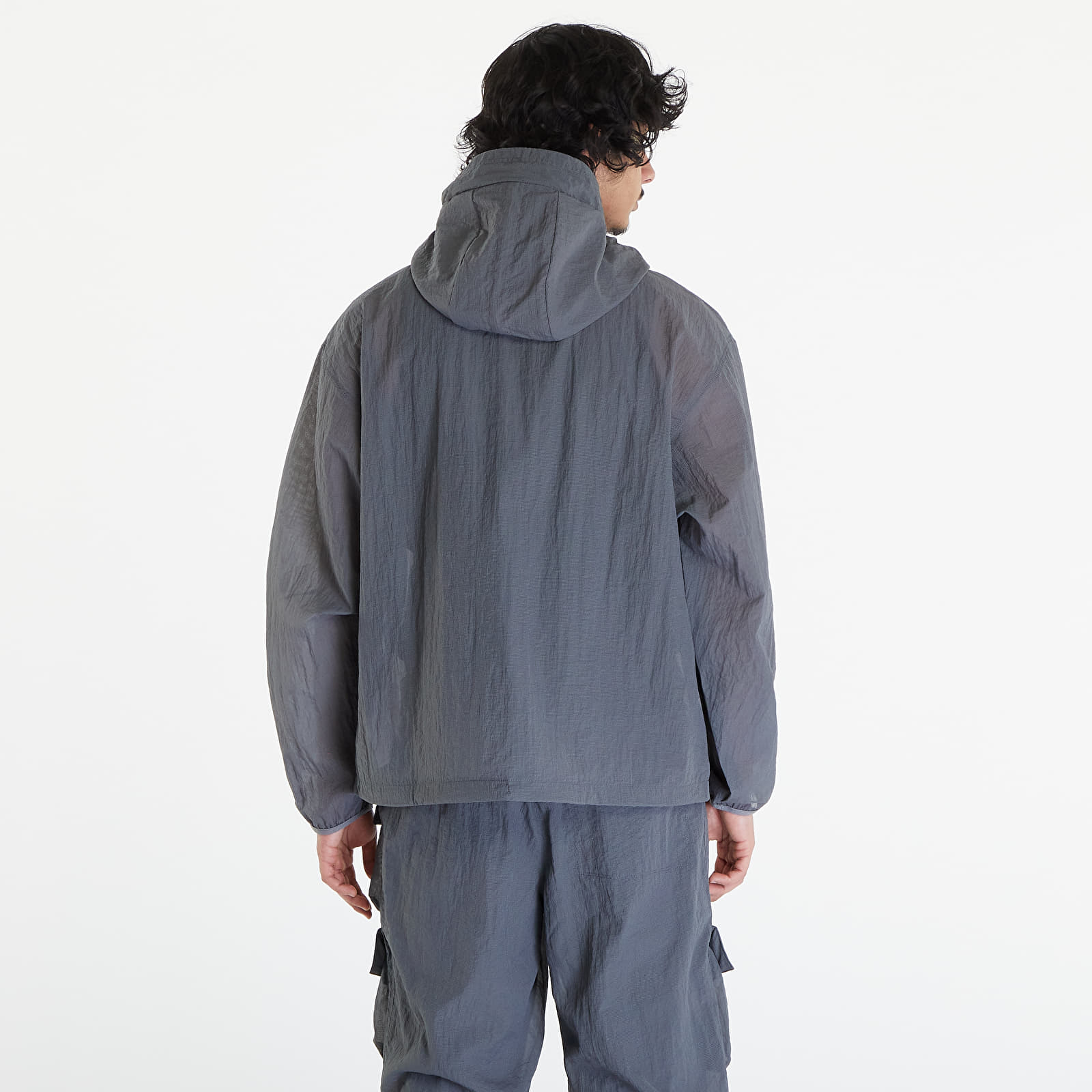 Džemperiai su gobtuvais ir džemperiai Nike Sportswear Tech Pack Men's Woven Mesh Pullover Iron Grey/ Iron Grey