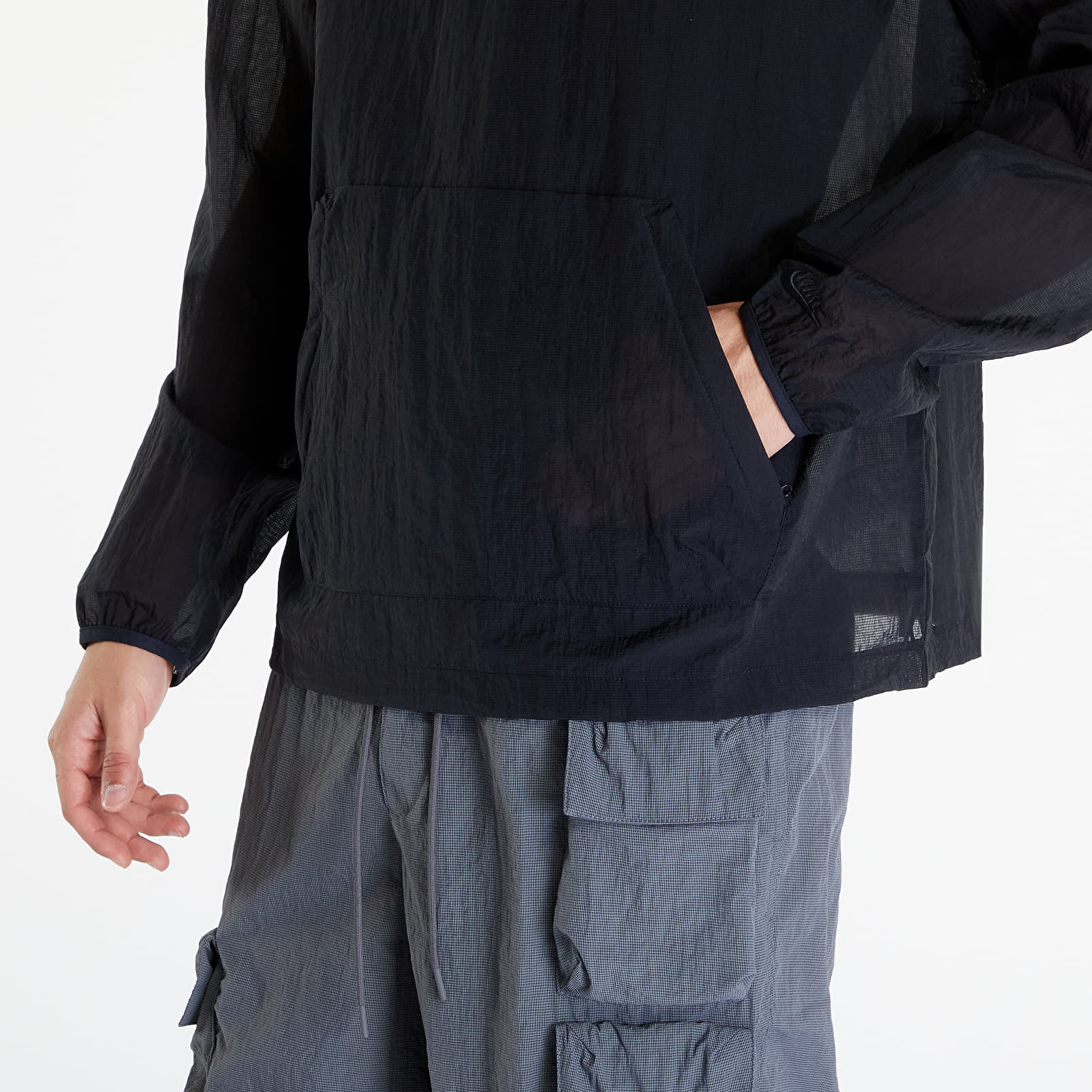 Hoodies and sweatshirts  Nike Sportswear Tech Pack Men's Woven Mesh Pullover Black/ Black