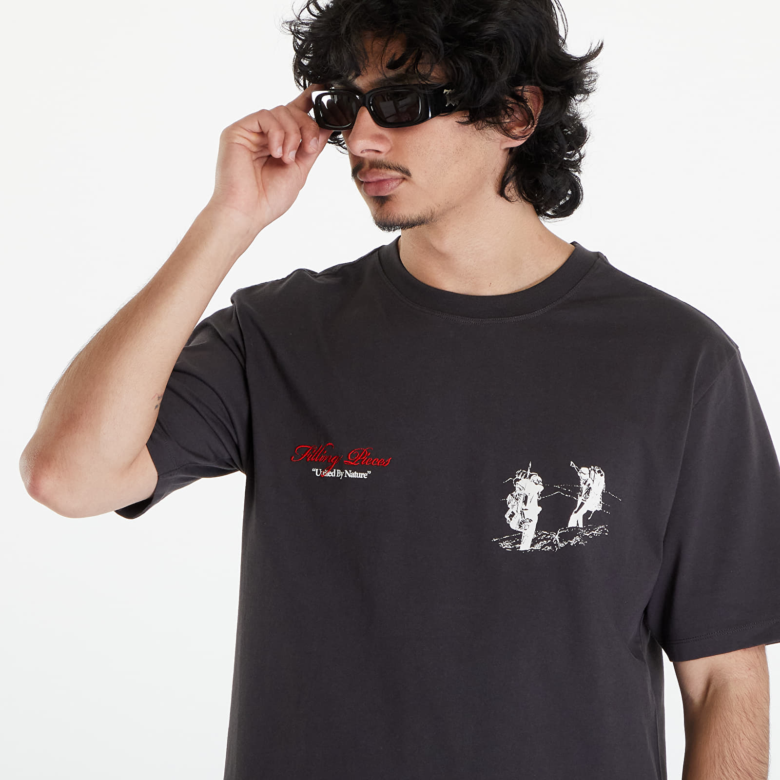 Pólók Filling Pieces United by Nature T-Shirt UNISEX Pavement