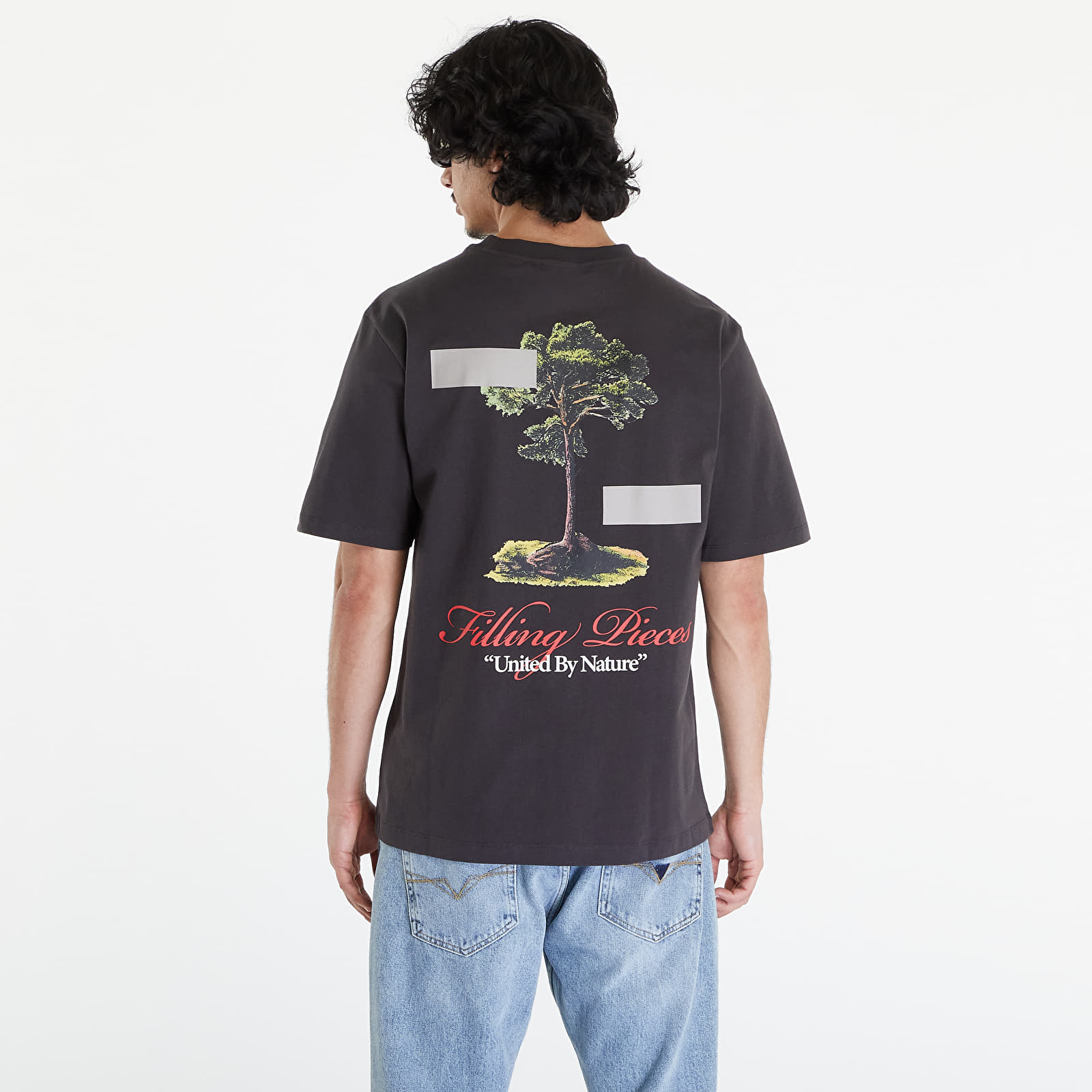 Pólók Filling Pieces United by Nature T-Shirt UNISEX Pavement