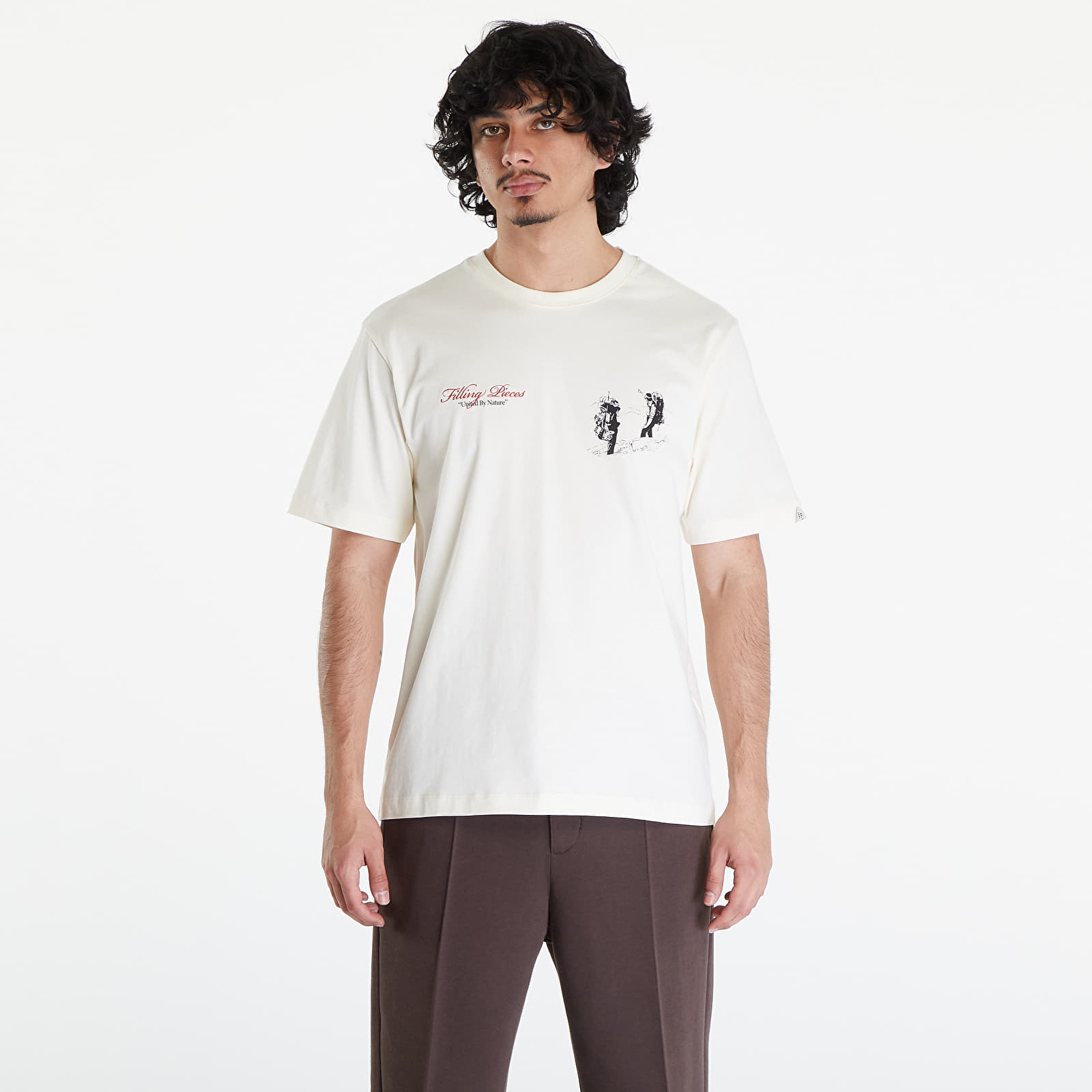 Pólók Filling Pieces United by Nature T-Shirt UNISEX Antique White