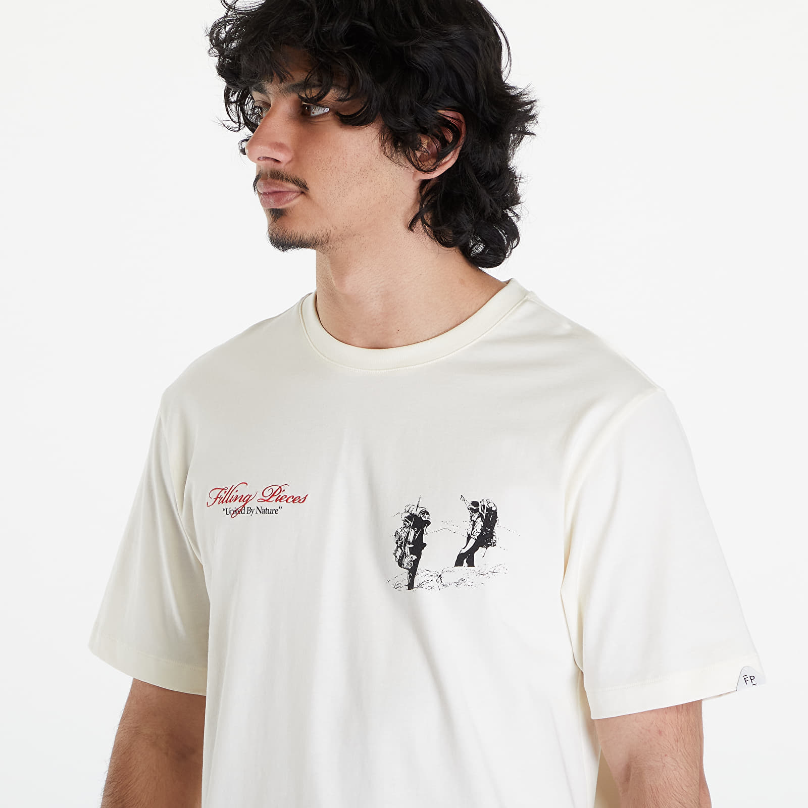 Pólók Filling Pieces United by Nature T-Shirt UNISEX Antique White