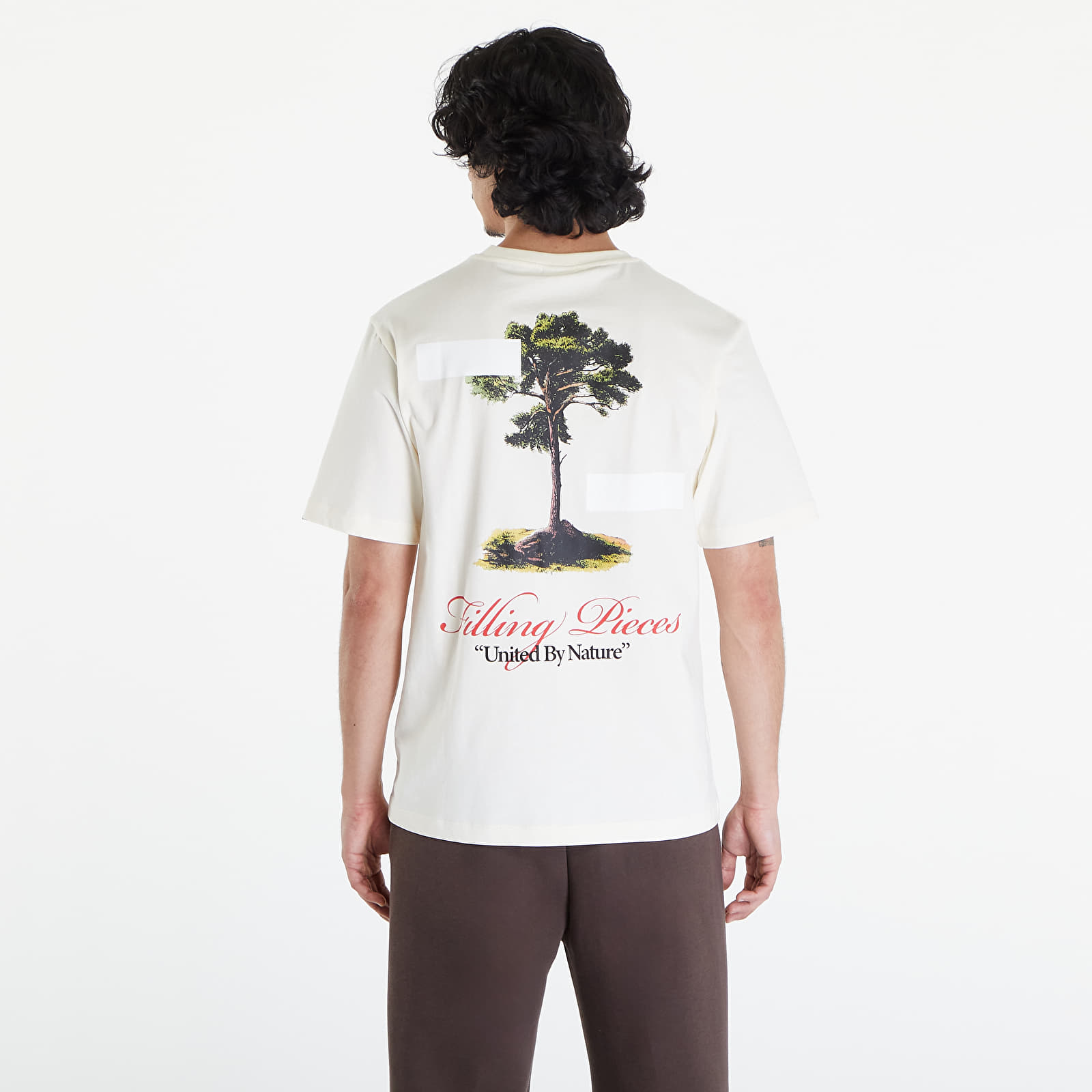 Pólók Filling Pieces United by Nature T-Shirt UNISEX Antique White